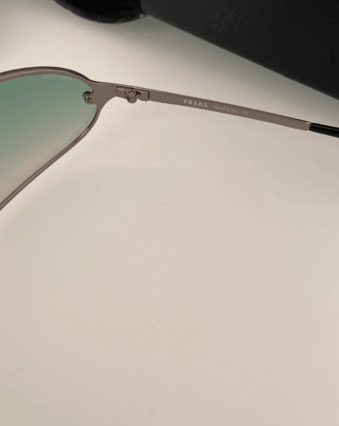Prada PRADA Sunglasses Rimless Sport Metal Frame Shield Wrap Size ONE SIZE - 5 Thumbnail
