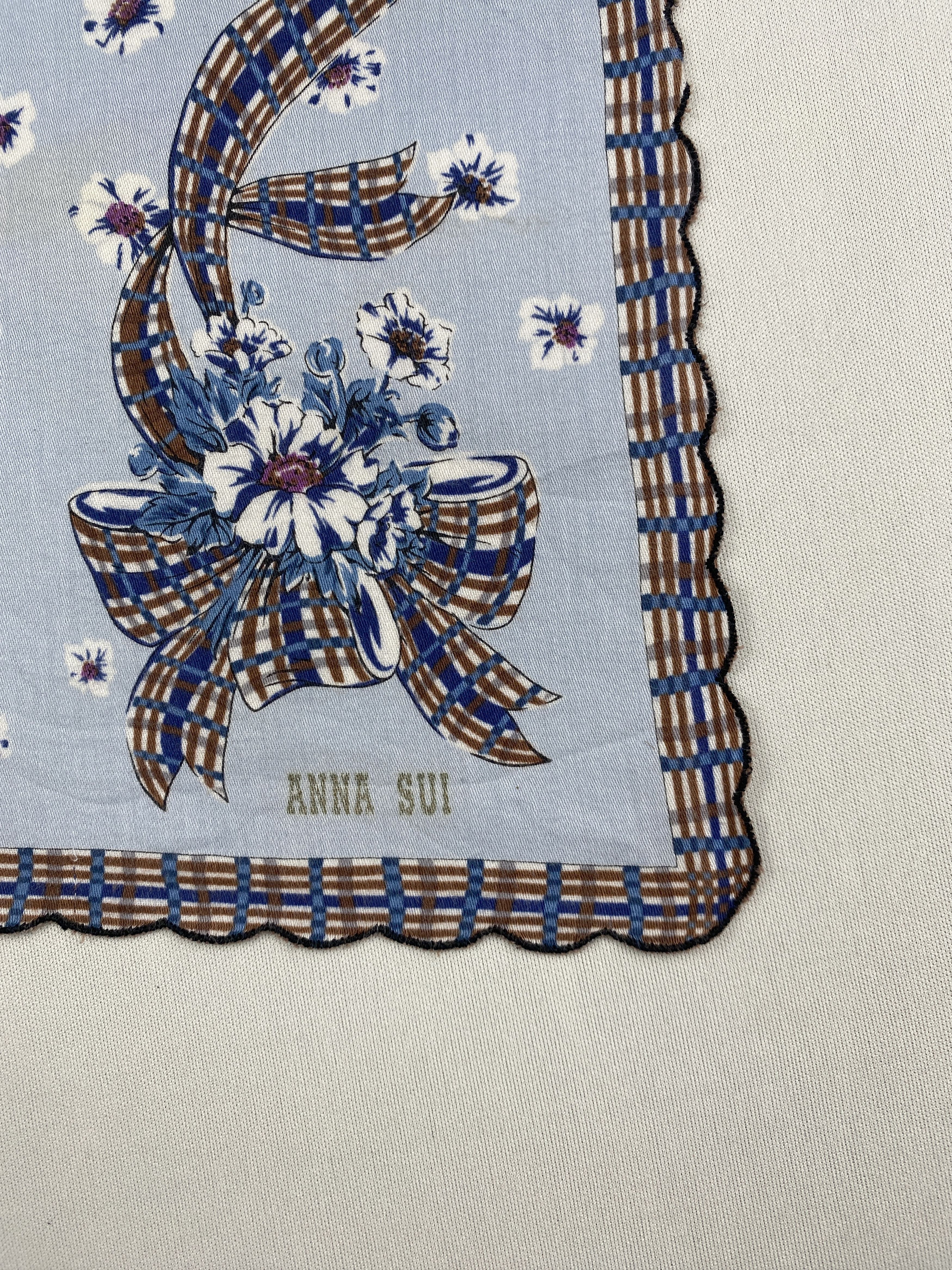 Other Vintage Anna Sui Handkerchief Pocket Square Bandana HM0007 Size ONE SIZE - 5 Thumbnail