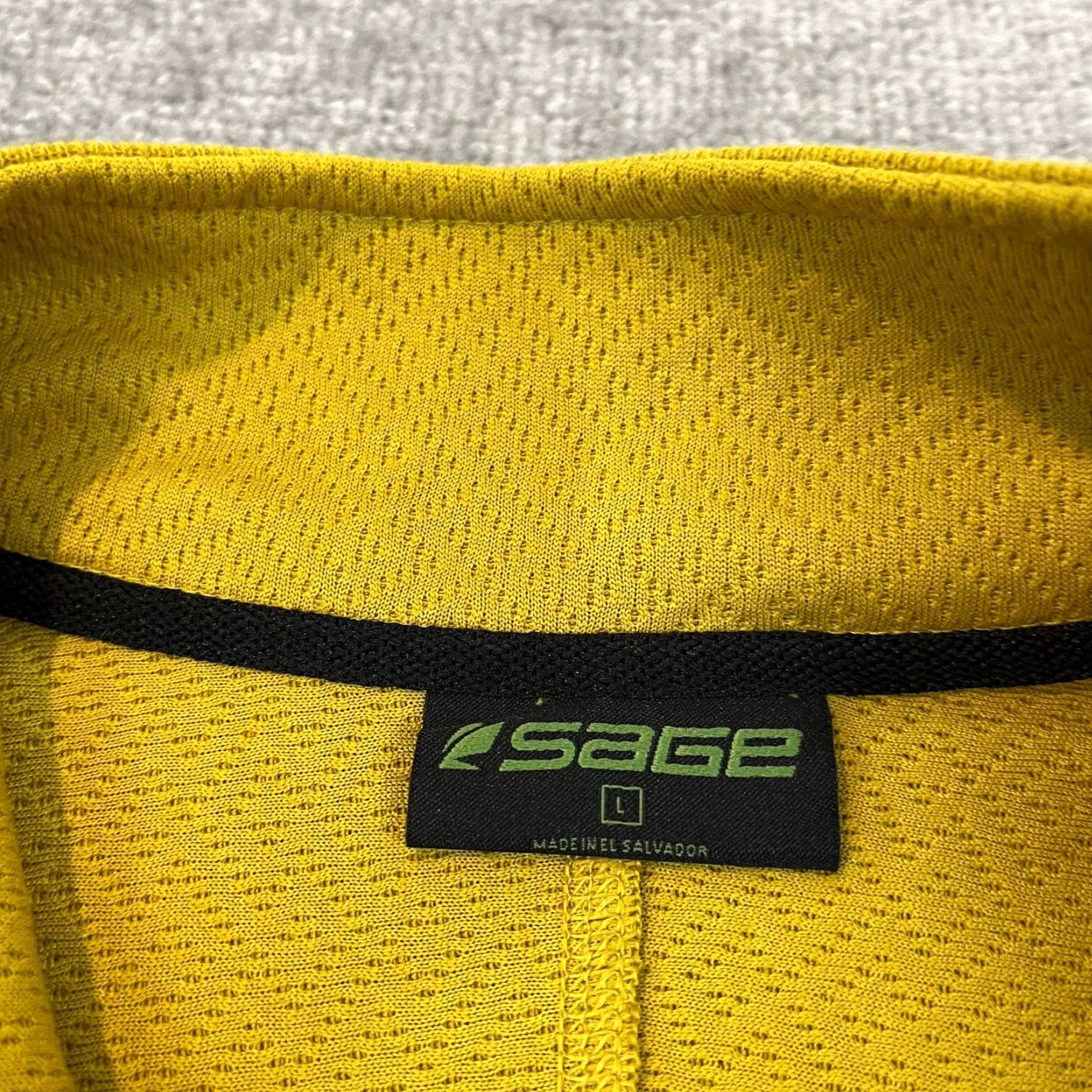 Vintage SAGE Sweater Mens Large Yellow 1/4 Zip Pullover Jacket Fishing Outdoor Hike Size US L / EU 52-54 / 3 - 4 Thumbnail