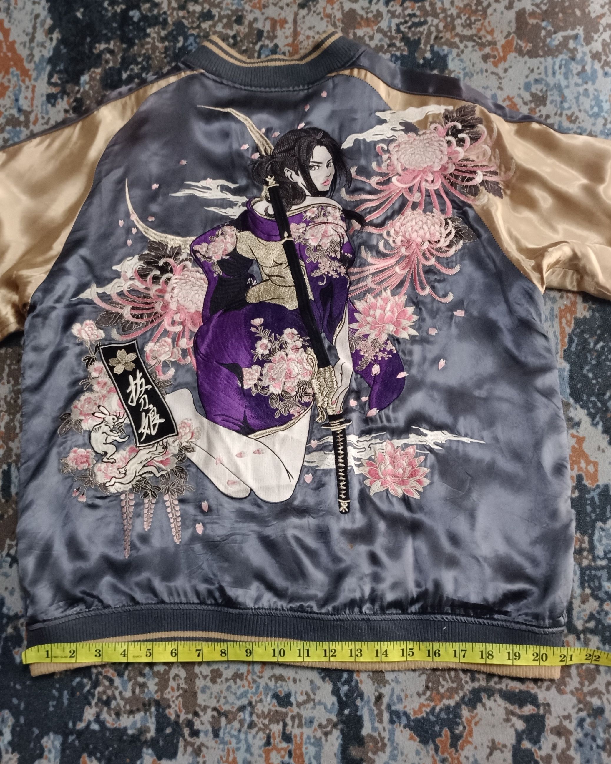 Japanese Brand 💥Batto Musume Yakuza Kimono Women Reversible Sukajan Size US XXL / EU 58 / 5 - 16 Thumbnail