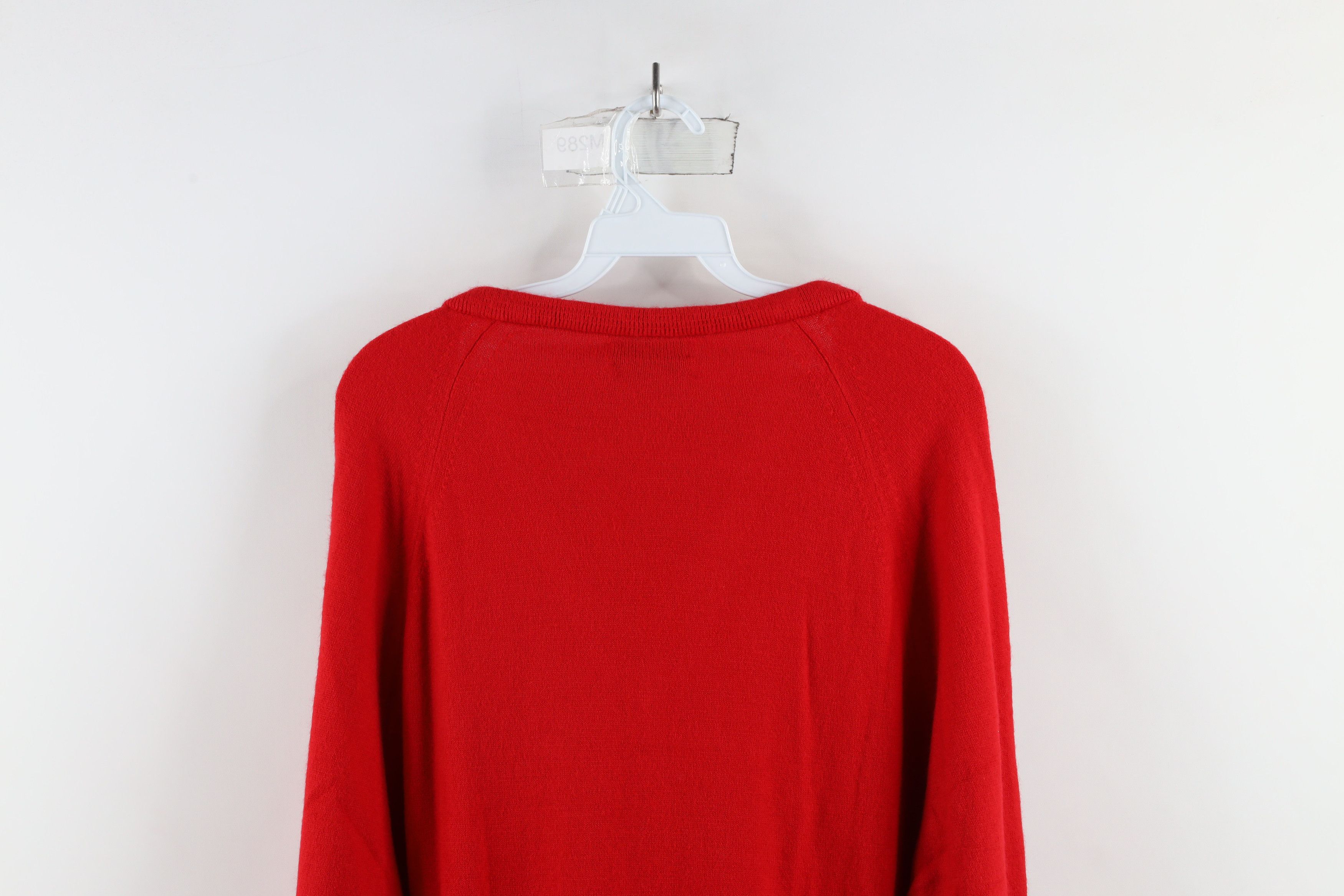 Christian Dior Monsieur × Vintage Vintage 90s Christian Dior Out Knit V-Neck Sweater Red USA Size US XL / EU 56 / 4 - 11 Thumbnail