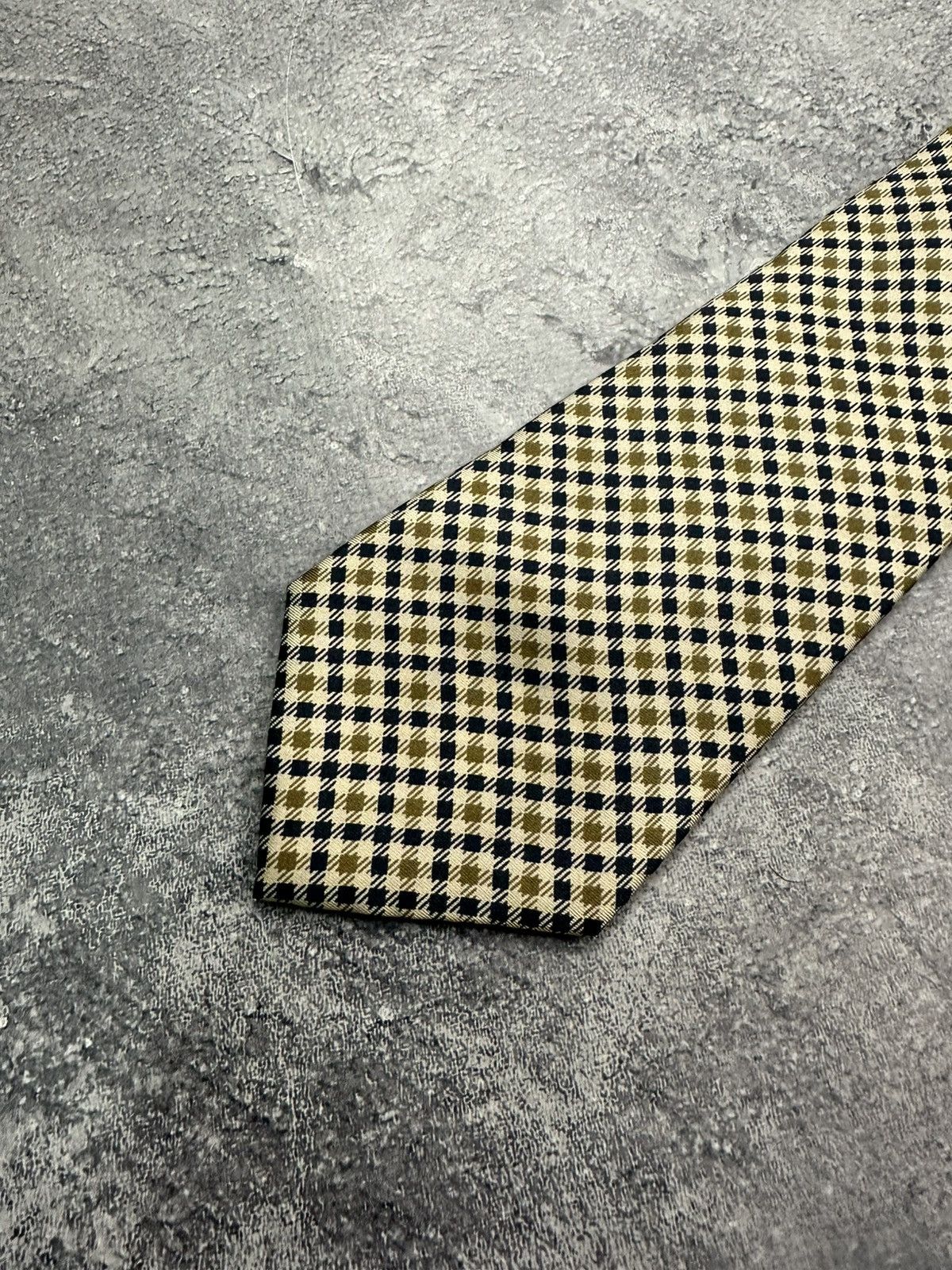 Aquascutum Aquascutum Nova Check Silk Tie Classic Checkered Necktie Size ONE SIZE - 9 Thumbnail
