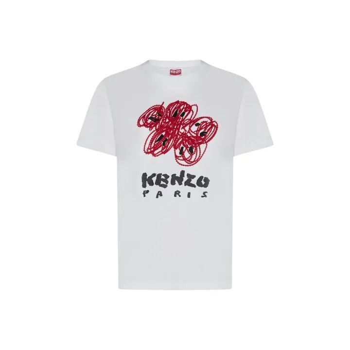 Kenzo KENZO Graffiti Logo Short Sleeve T-Shirt -2507 Size M / US 6-8 / IT 42-44 - 1 Thumbnail