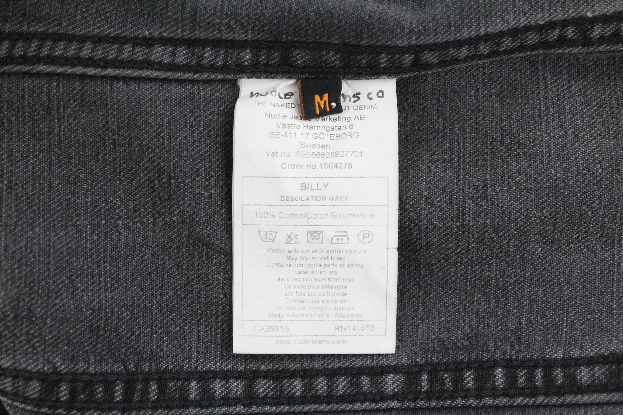 Nudie Jeans BILLY M Desolation Polo Neck Patch Denim Jacket 82471 Size US M / EU 48-50 / 2 - 7 Thumbnail