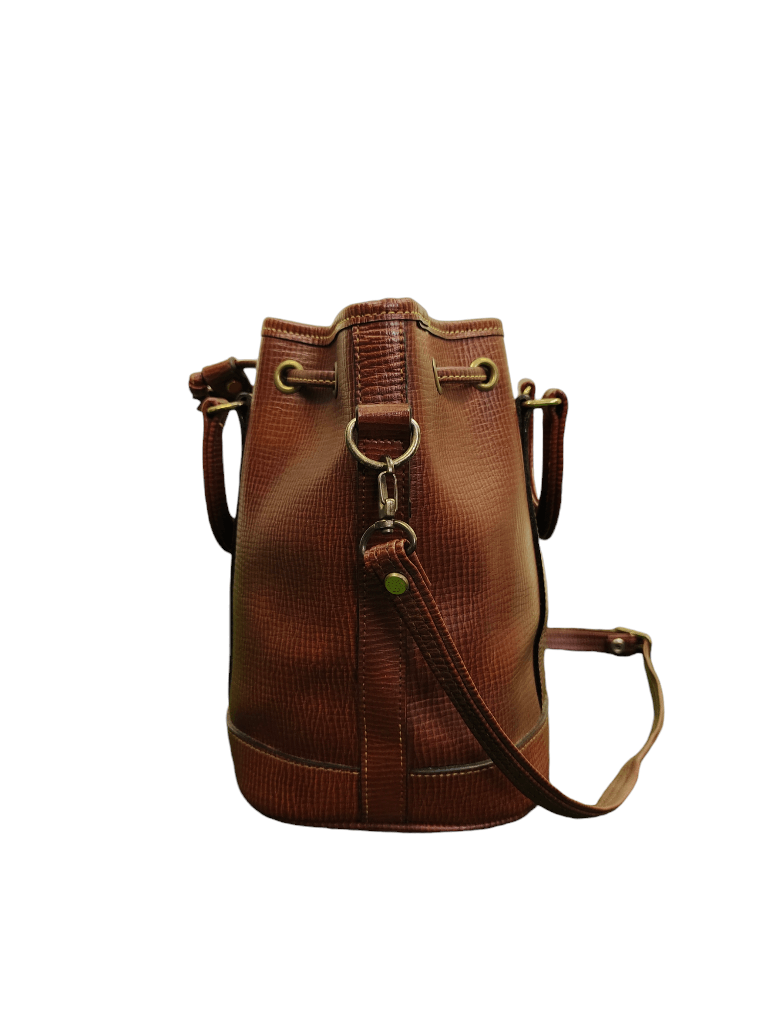 Leather Vintage Japan Luggage Patina Leather Bucket Sling Bag Size ONE SIZE - 8 Thumbnail