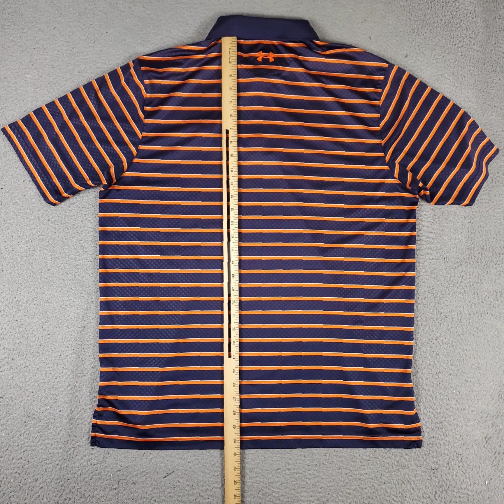 Under Armour Under Armour Polo Shirt Mens XL Blue Orange Striped Michigan Golf Short Sleeve Size US XL / EU 56 / 4 - 3 Thumbnail
