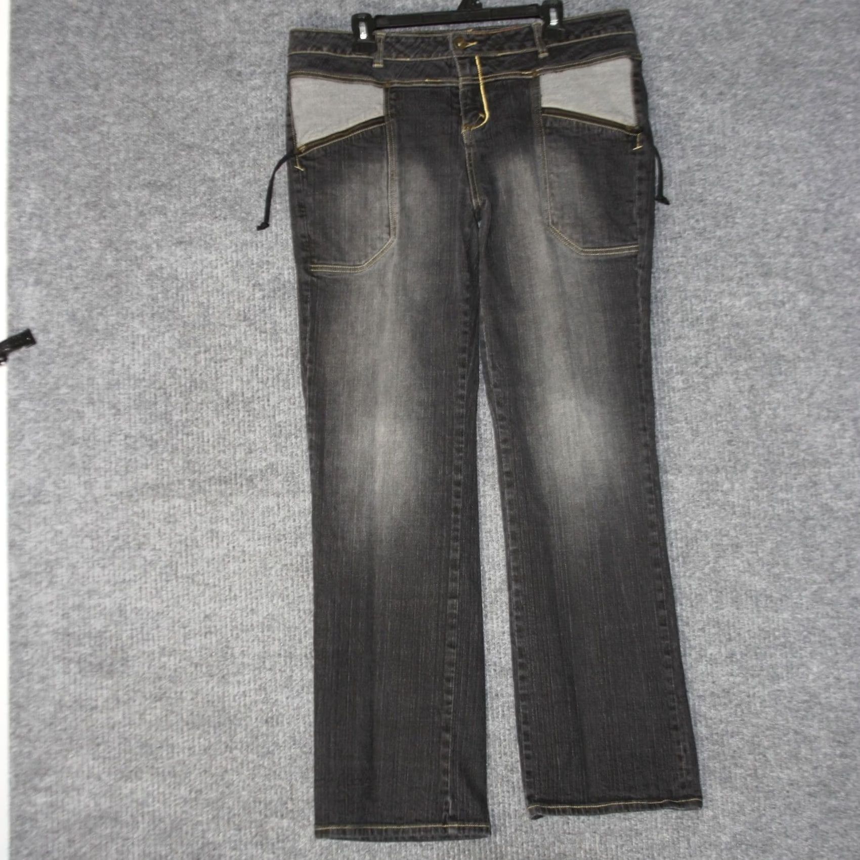 Akademiks Akademiks Jeans Mens 38 Black Denim Embroidered Pocket Y2K Streetwear Size US 38 / EU 54 - 2 Thumbnail