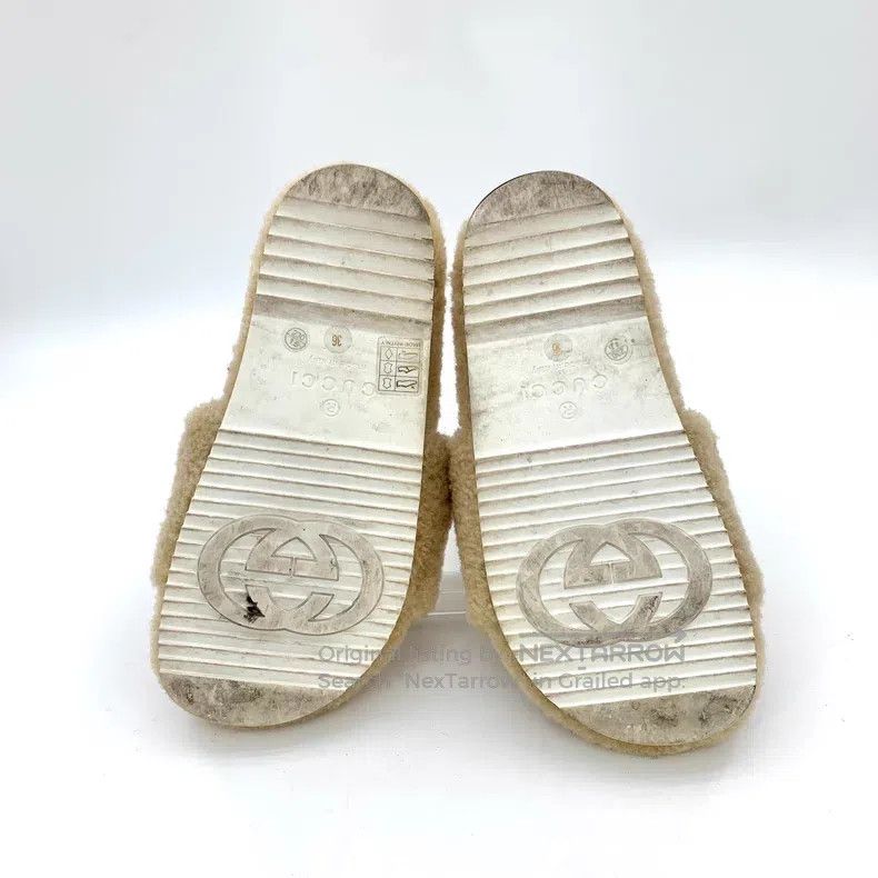 Gucci Gucci Light brown double G plush casual flat fur slippers Size US 5.5 / IT 35.5 - 5 Thumbnail