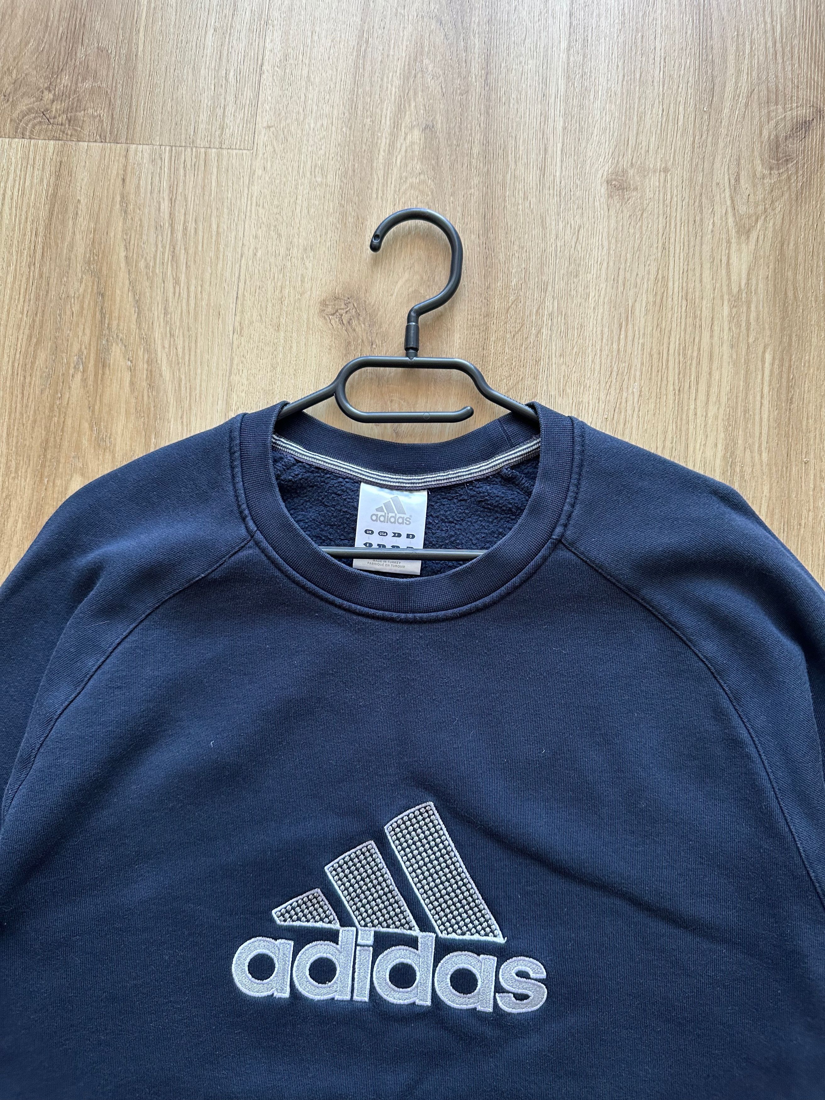 Adidas Vintage ADIDAS crew neck sweatshirt dark blue large Size US L / EU 52-54 / 3 - 7 Thumbnail