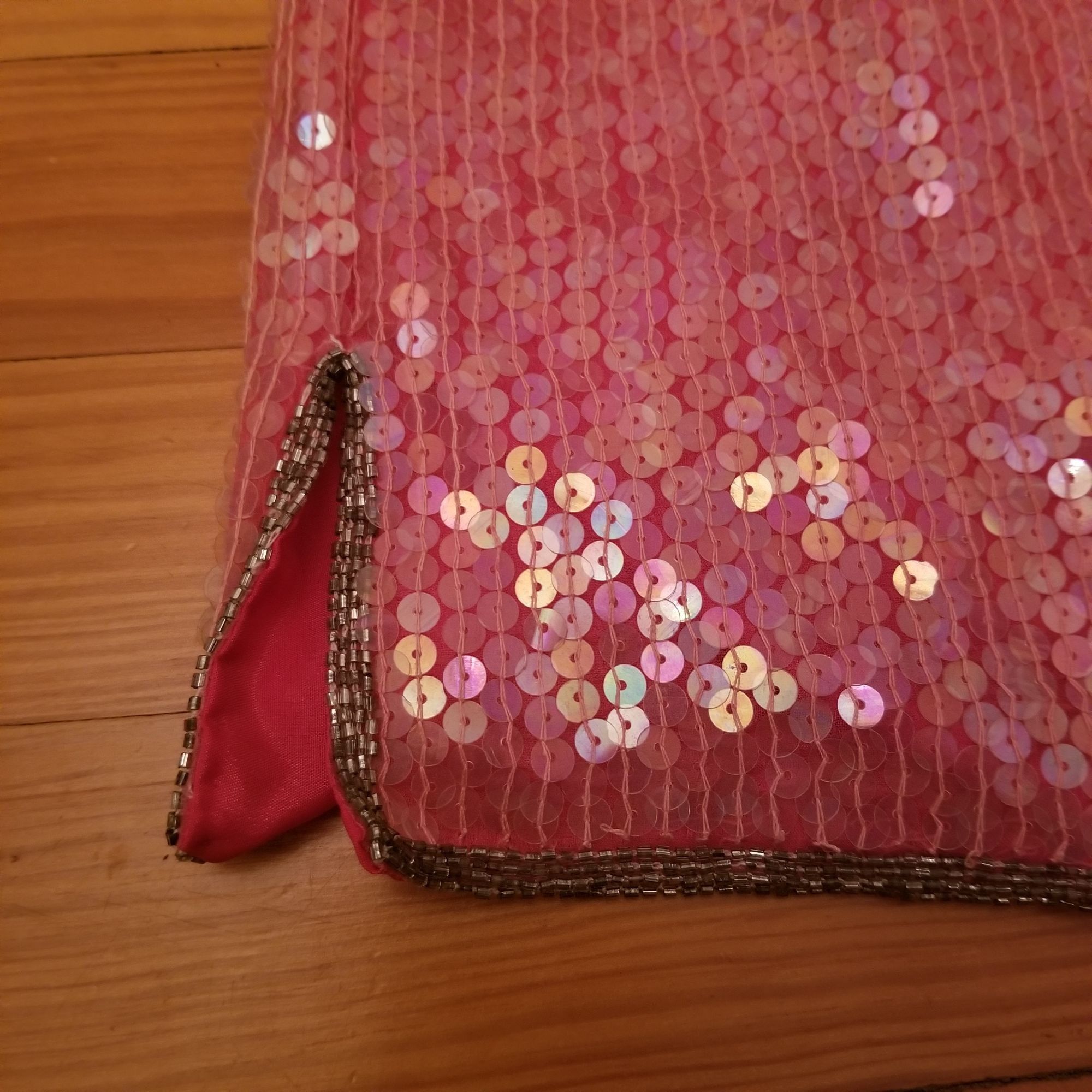 Other Night Vogue M Pink Barbiecore Silk Beaded Top Vintage Cospla Size M / US 6-8 / IT 42-44 - 5 Thumbnail