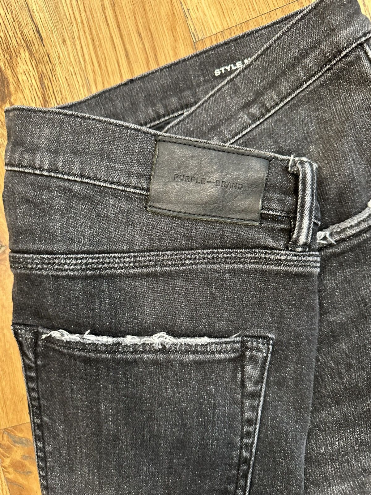 Purple Brand Purple Brand Knee Rip Faded Black Denim Jeans Size 36 Size US 36 / EU 52 - 4 Thumbnail