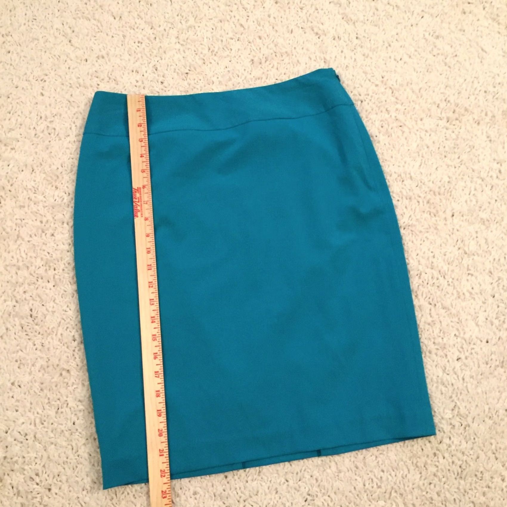 Liz Claiborne Liz Claiborne Skirt Knee Length Blue Pencil Lined Zip Size 6 Women Business Size 28" / US 6 / IT 42 - 6 Thumbnail