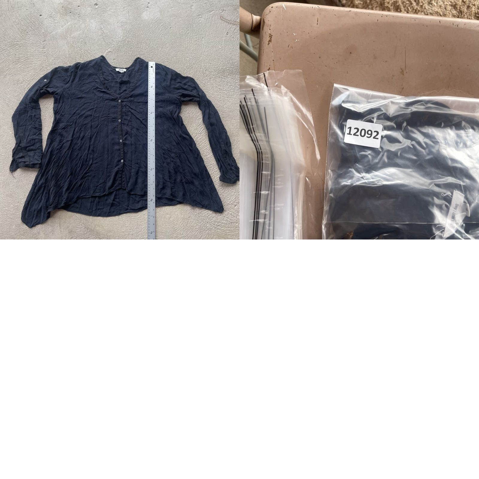 Helmut Lang Helmut Lang Shirt Womens P Black Button Up Long Sleeve V-Neck Roll Tab Preppy Basic Solid Size S / US 4 / IT 40 - 8 Thumbnail