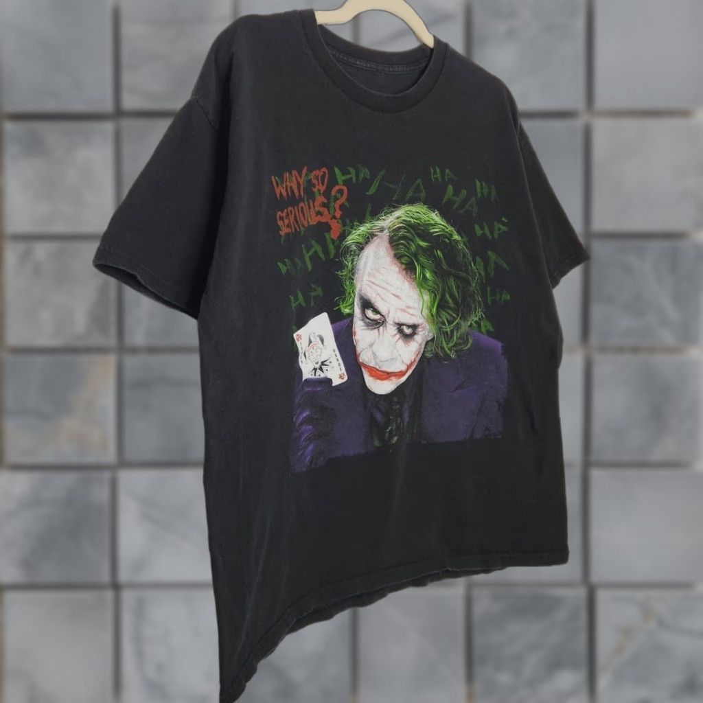 Vintage VINTAGE Batman Promo Shirt The Joker Why So Serious Heath Ledger Black Shirt Unisex Adults L Size US L / EU 52-54 / 3 - 1 Thumbnail