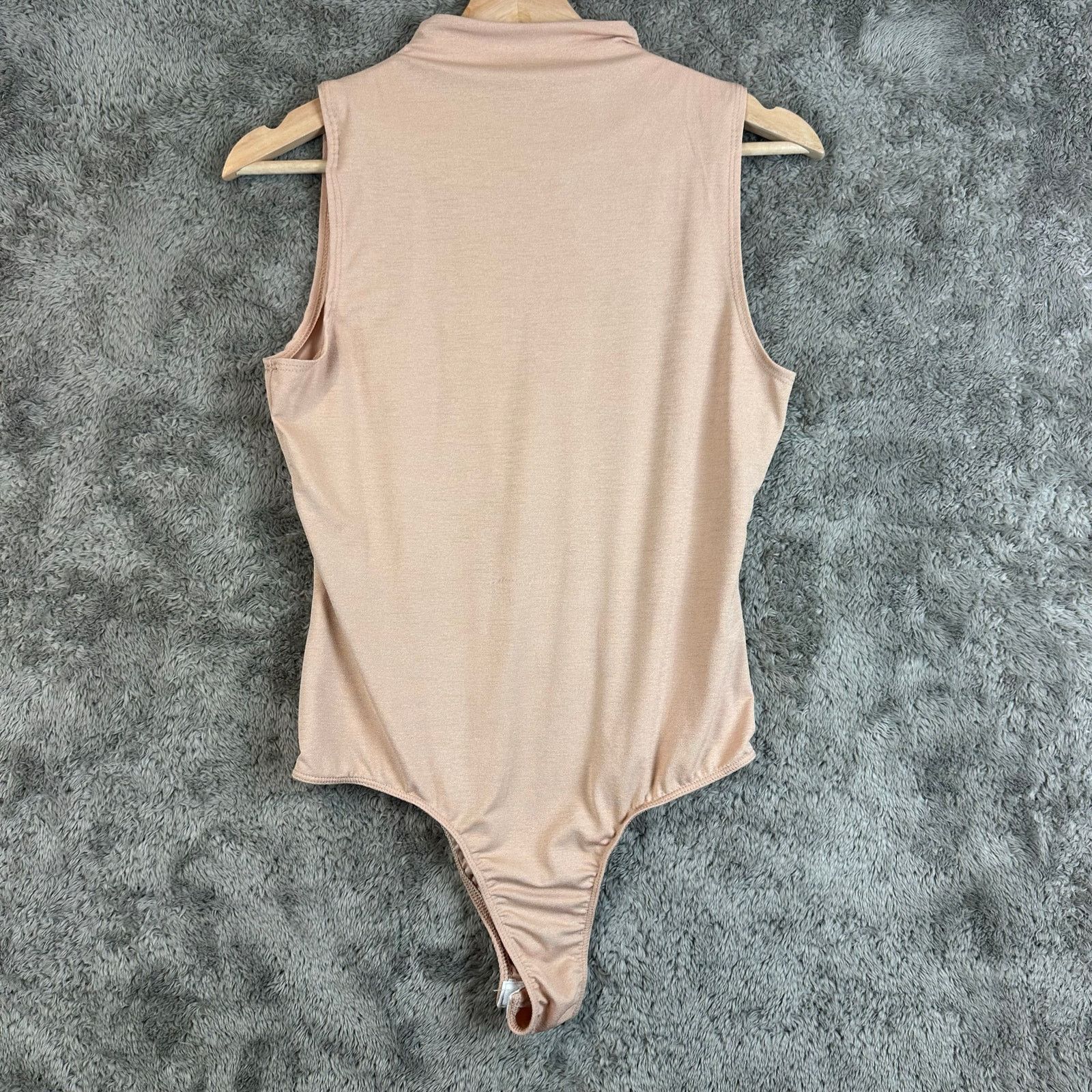 Other Mikey & Joey Mock Neck Bodysuit L Large Nude Beige Size L / US 10 / IT 46 - 1 Thumbnail