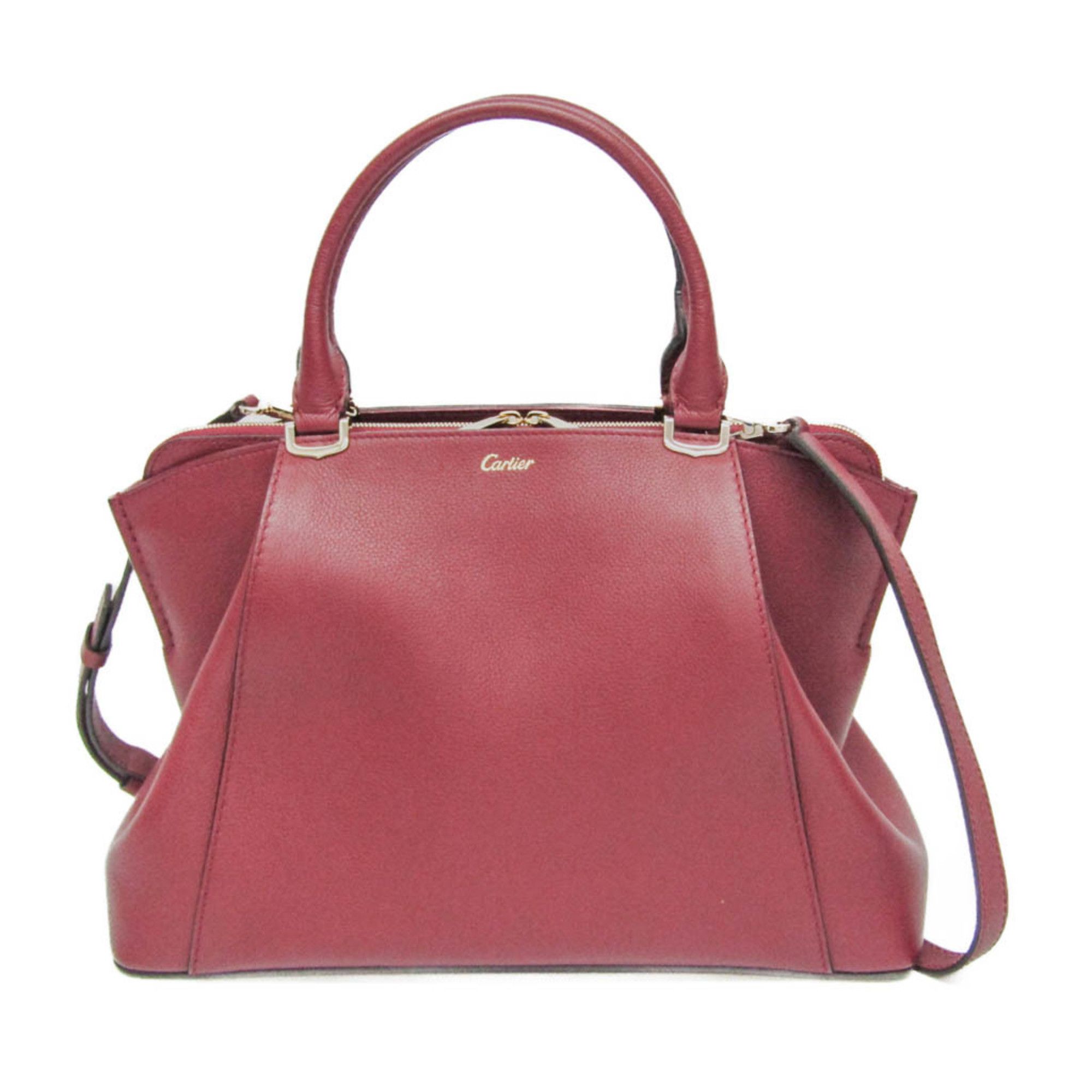 Cartier Cartier C De Cartier L1001829 Women's Leather Handbag,Shoulder Bag Bordeaux Size ONE SIZE - 1 Thumbnail