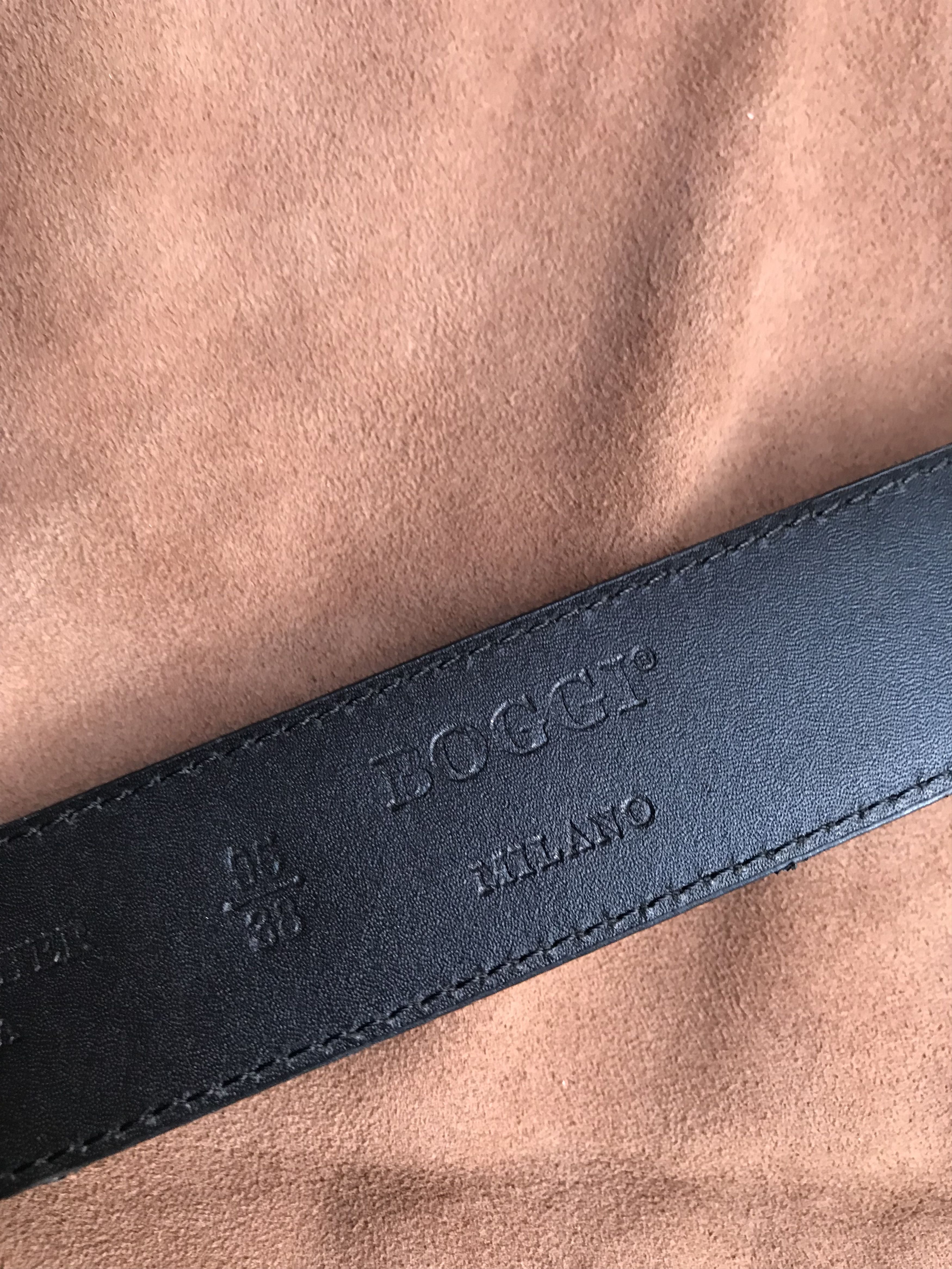 BOGGI MILANO PURE LEATHER HIGH END BLACK BELT