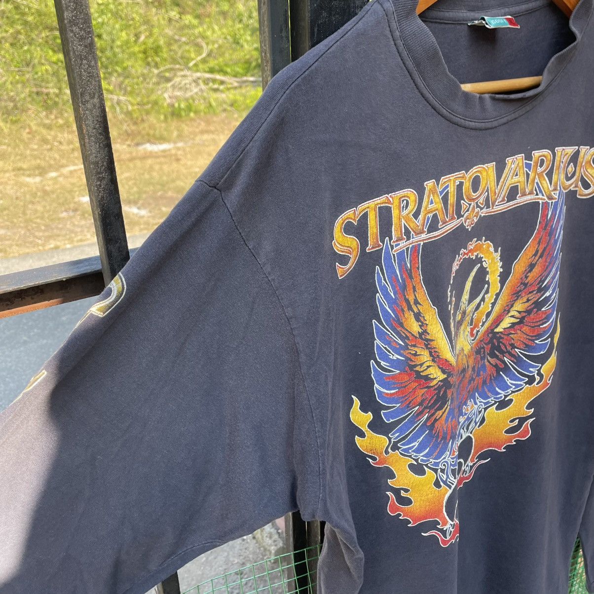 Band Tees 🔥Vintage 90s Stratovarius Power Metal Band Distress Tee Size US L / EU 52-54 / 3 - 11 Thumbnail