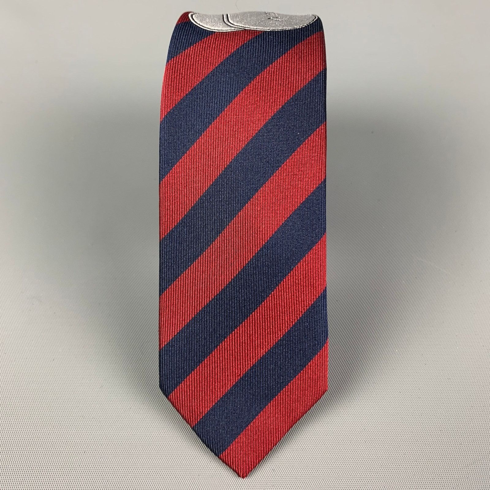 Other REVL Burgundy Stripe Silk Tie Size ONE SIZE - 1 Thumbnail