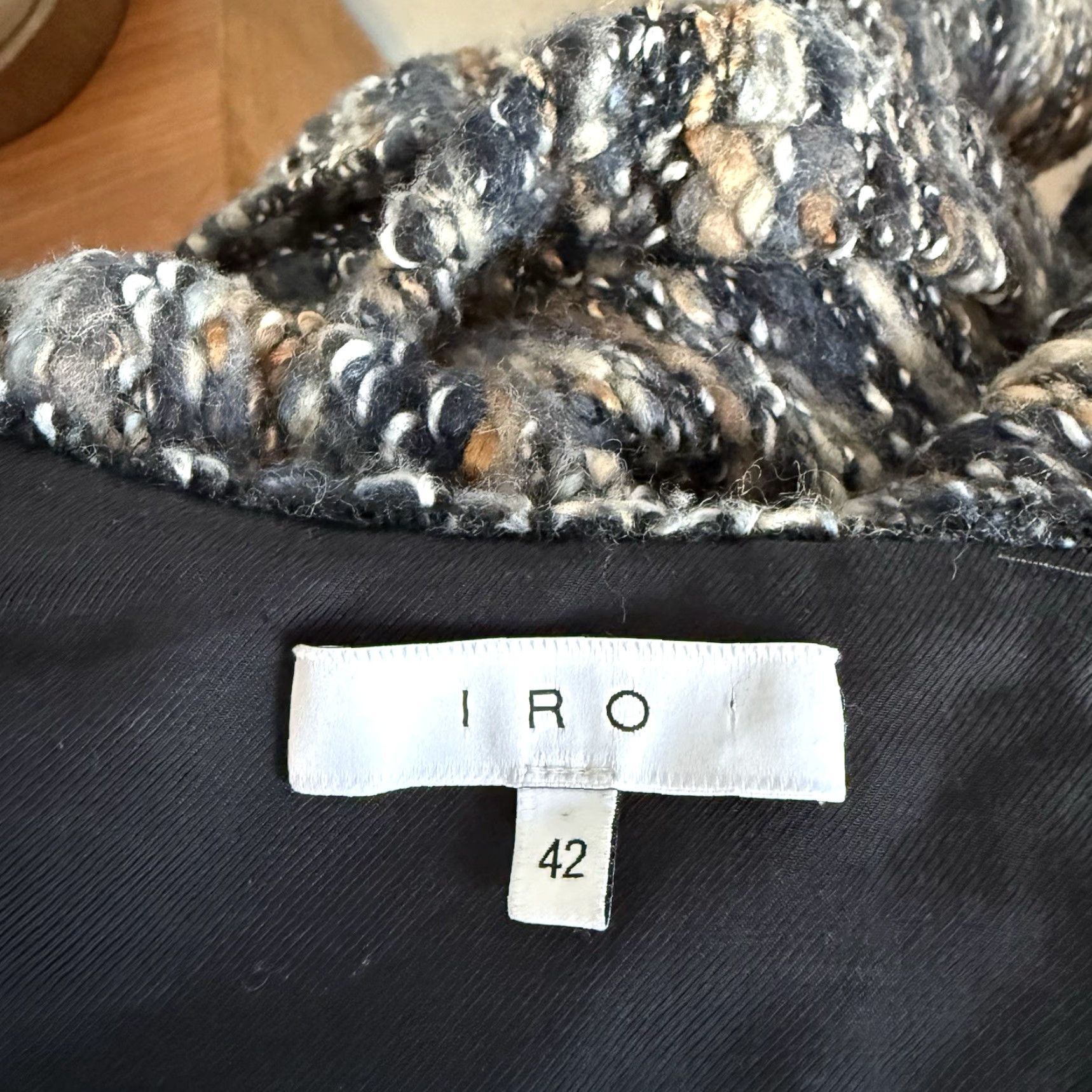 Iro IRO Cardigan Sweater Jacket Belted Wool Blend Tweed Boucle Campiaspe Size 42 Women Multicolor Pockets Size M / US 6-8 / IT 42-44 - 7 Thumbnail
