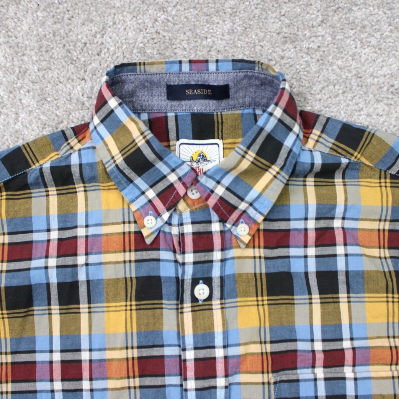 Pendleton Pendleton Board Shirt Surf Seaside Shirt Mens Small Yellow Blue Plaid Cotton Short Sleeve Button-Up Vintage No Size US S / EU 44-46 / 1 - 5 Thumbnail