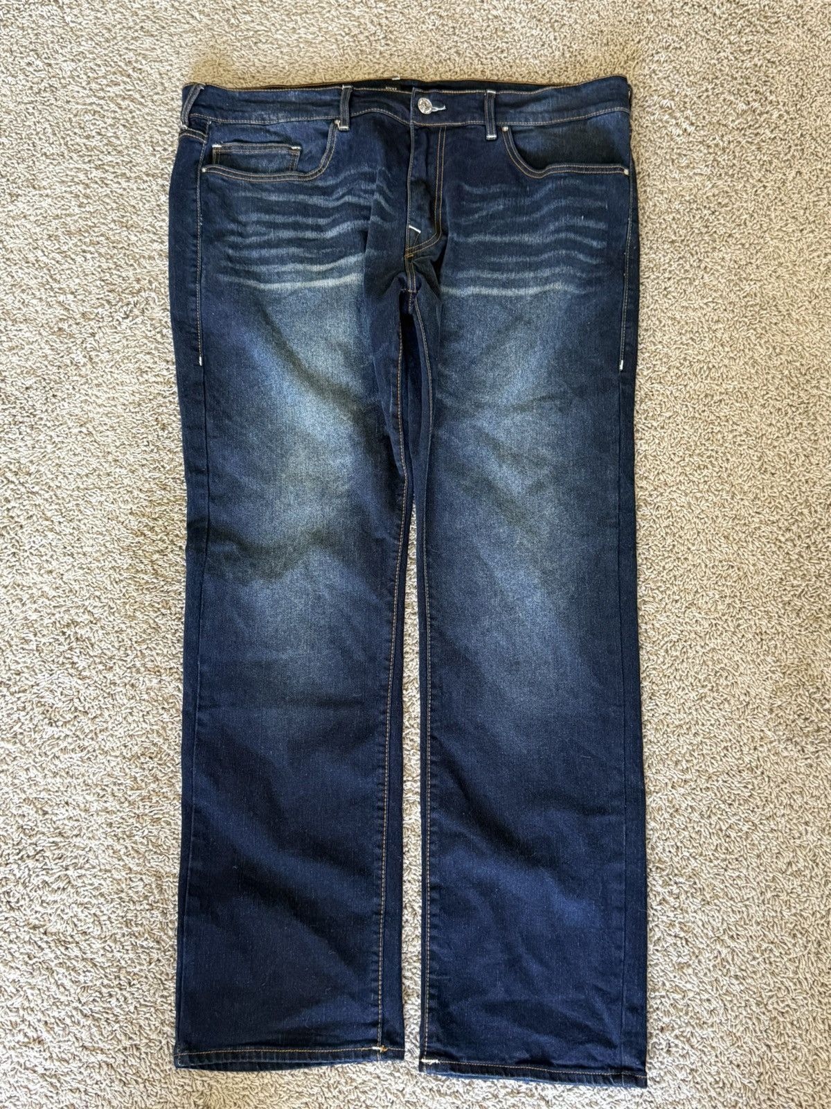 True Religion True Religion Ricky Relaxed Straight Dark Jeans Size 42 Size US 42 / EU 58 - 3 Thumbnail