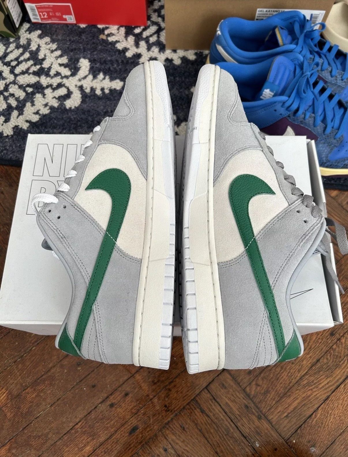 Nike Grey/Green Nike Dunk Low From Nike by You size 12.5 Size US 12.5 / EU 45-46 - 3 Thumbnail