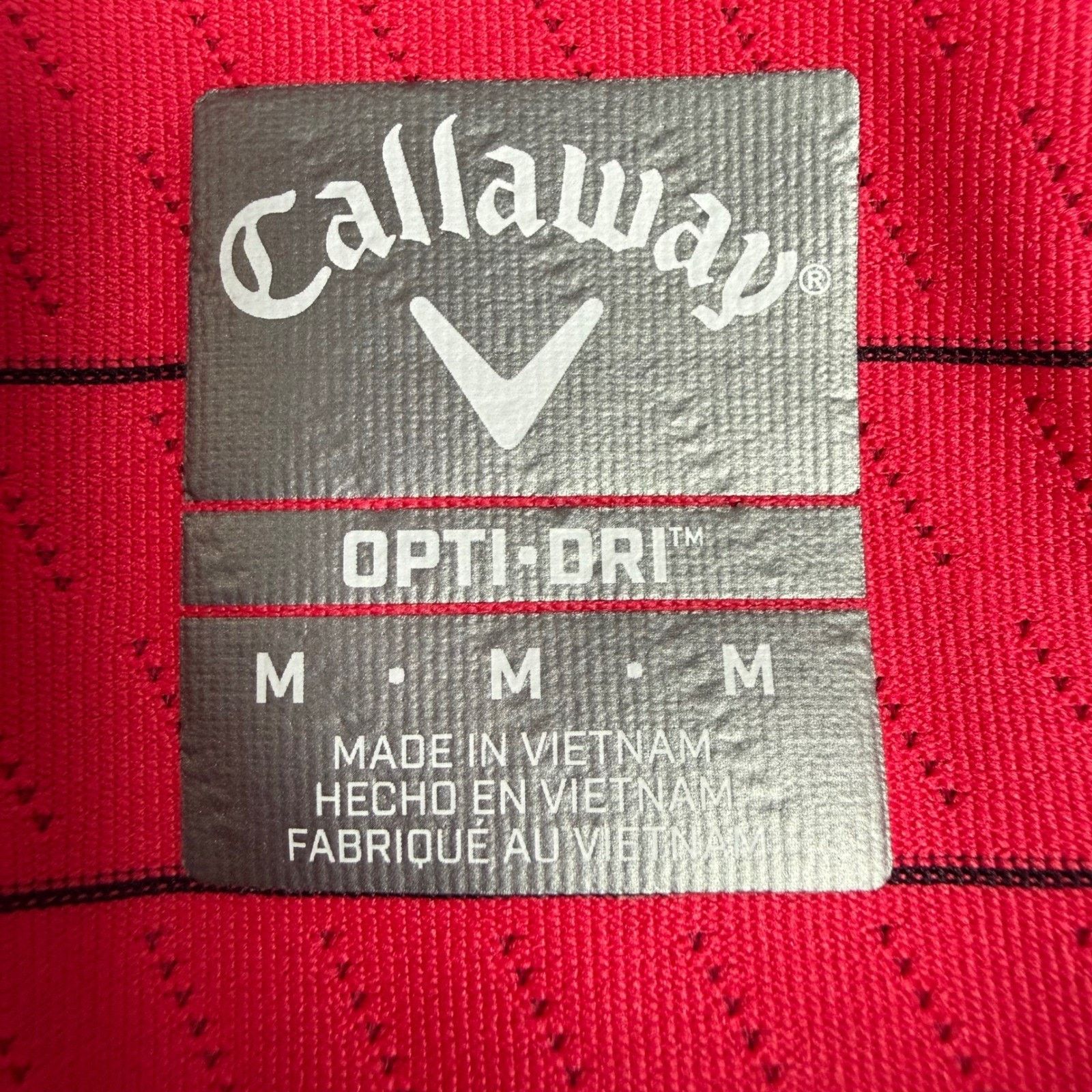 Callaway Callaway Golf Polo Shirt Mens Medium Pink Striped Opti Dri Size US M / EU 48-50 / 2 - 2 Thumbnail