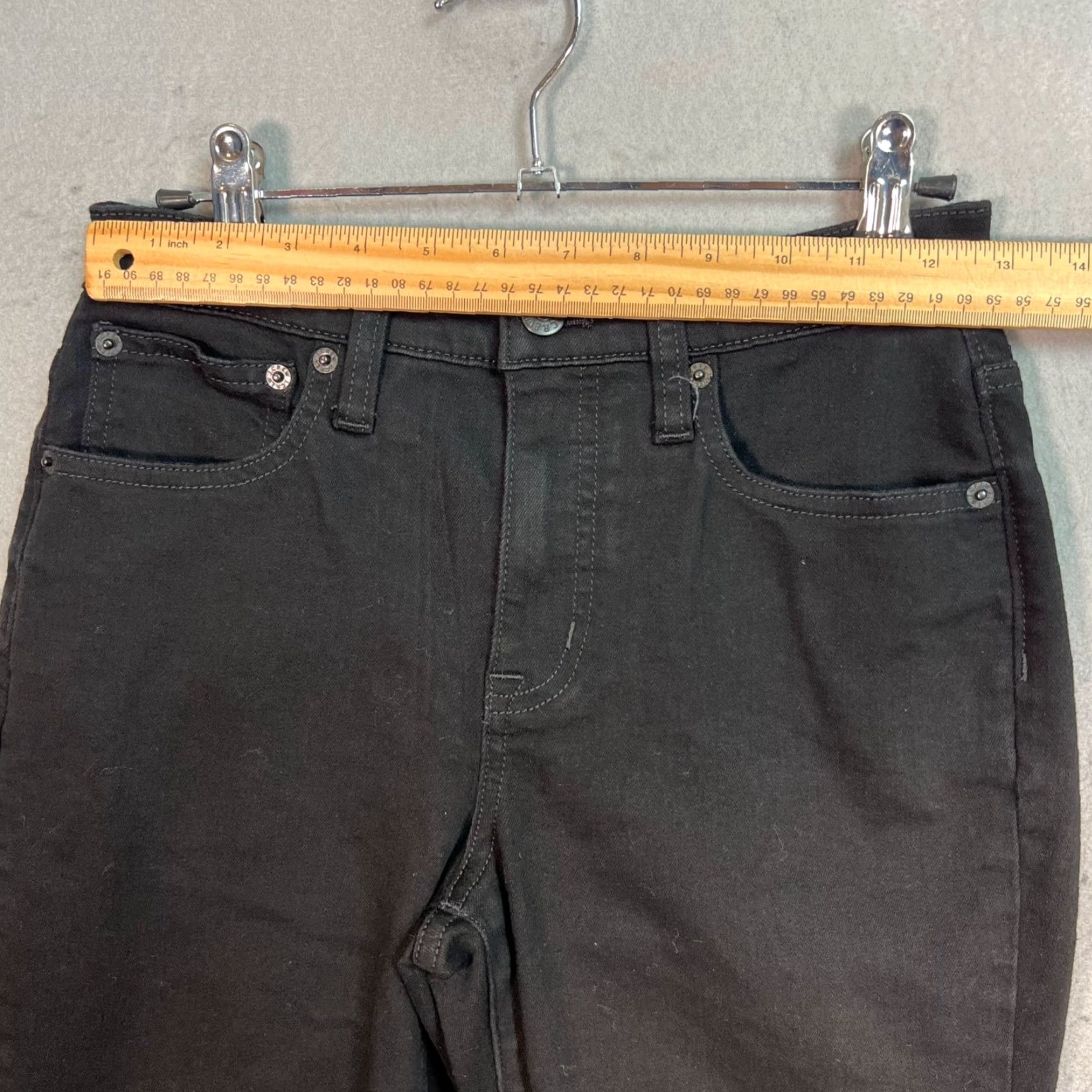 J.Crew VINTAGE J.CREW Essential Straight Jeans Womens 25P Petite Dark Wash Cotton Blend Denim Black - 24" Inseam - Mens? (No gender) Size 42" / US 20 - 4 Thumbnail