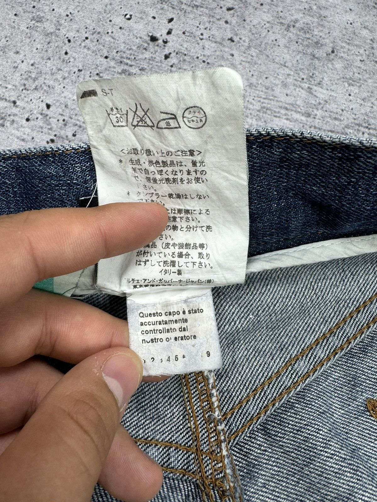 💥 Dolce&Gabbana Metal Pocket Big Logo Blue Stonewashed Jeans