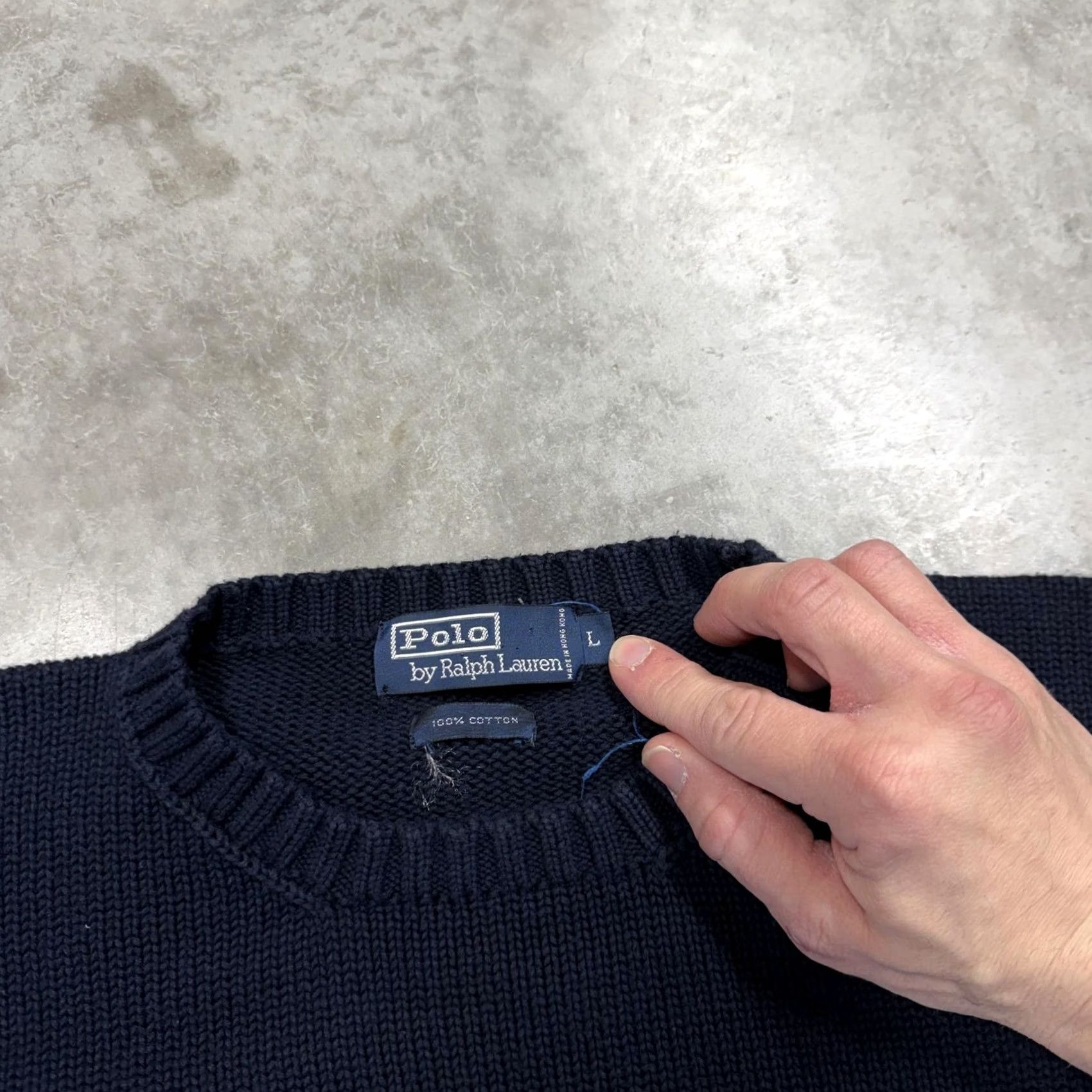 Polo Ralph Lauren Polo Ralph Lauren Sweater Mens Large Navy Crewneck Knit Pullover Pony Logo Size US L / EU 52-54 / 3 - 6 Thumbnail
