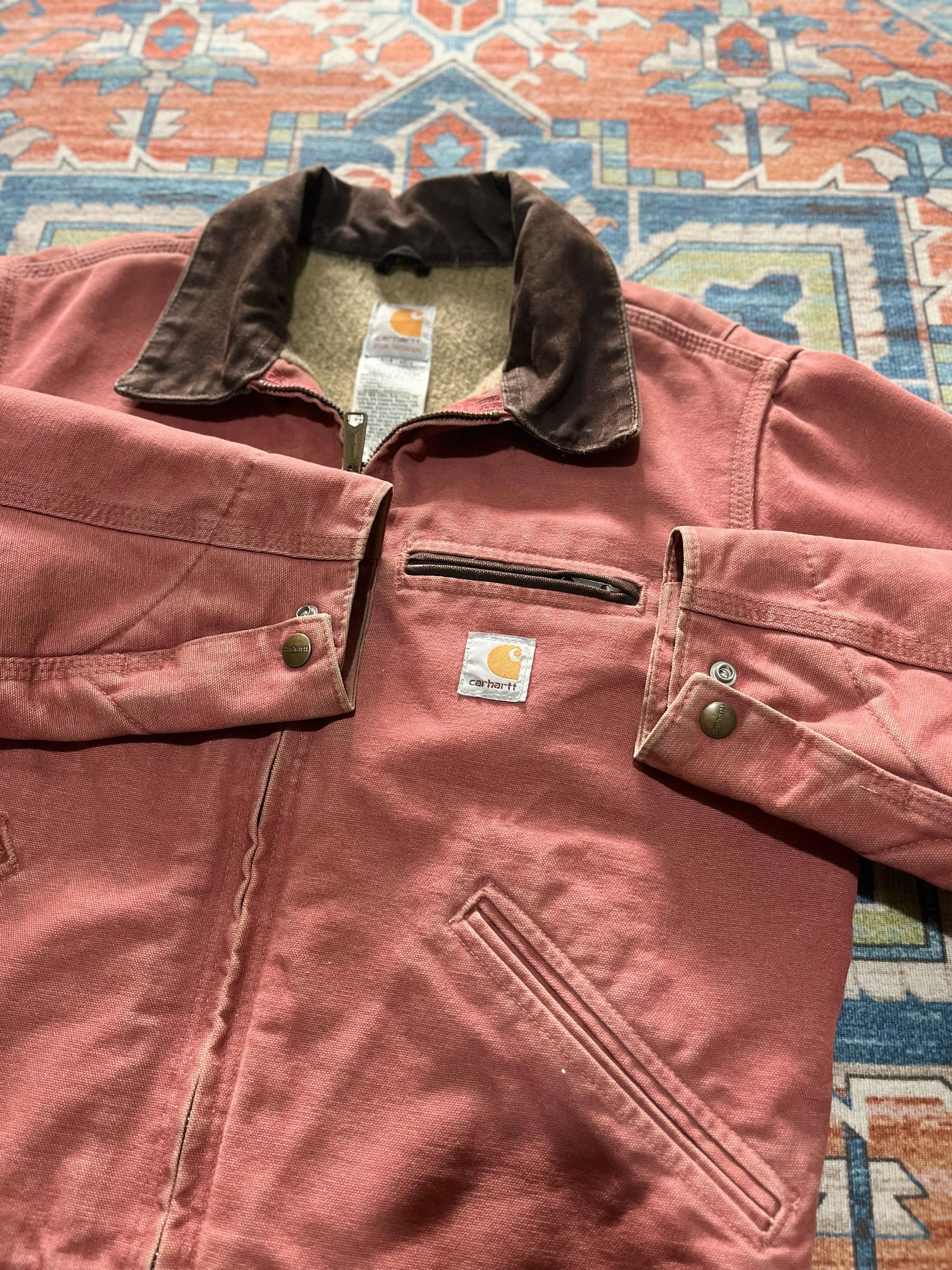 Carhartt × Vintage CARHARTT DETROIT JACKET WJ097 VRS - SALMON Size US S / EU 44-46 / 1 - 4 Thumbnail