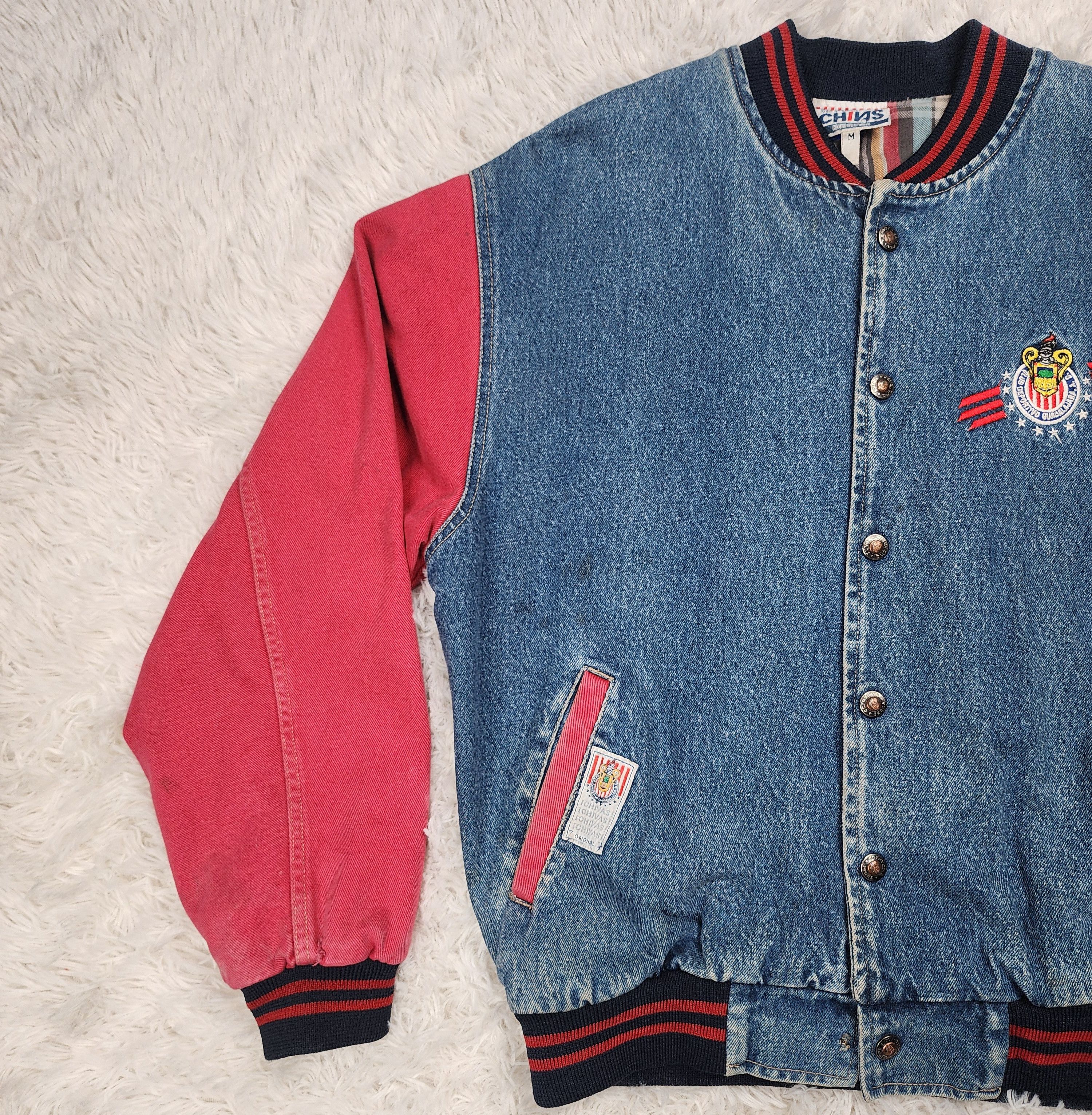 Vintage Vintage Guadalajara Chivas soccer denim varsity jacket Size US M / EU 48-50 / 2 - 2 Thumbnail