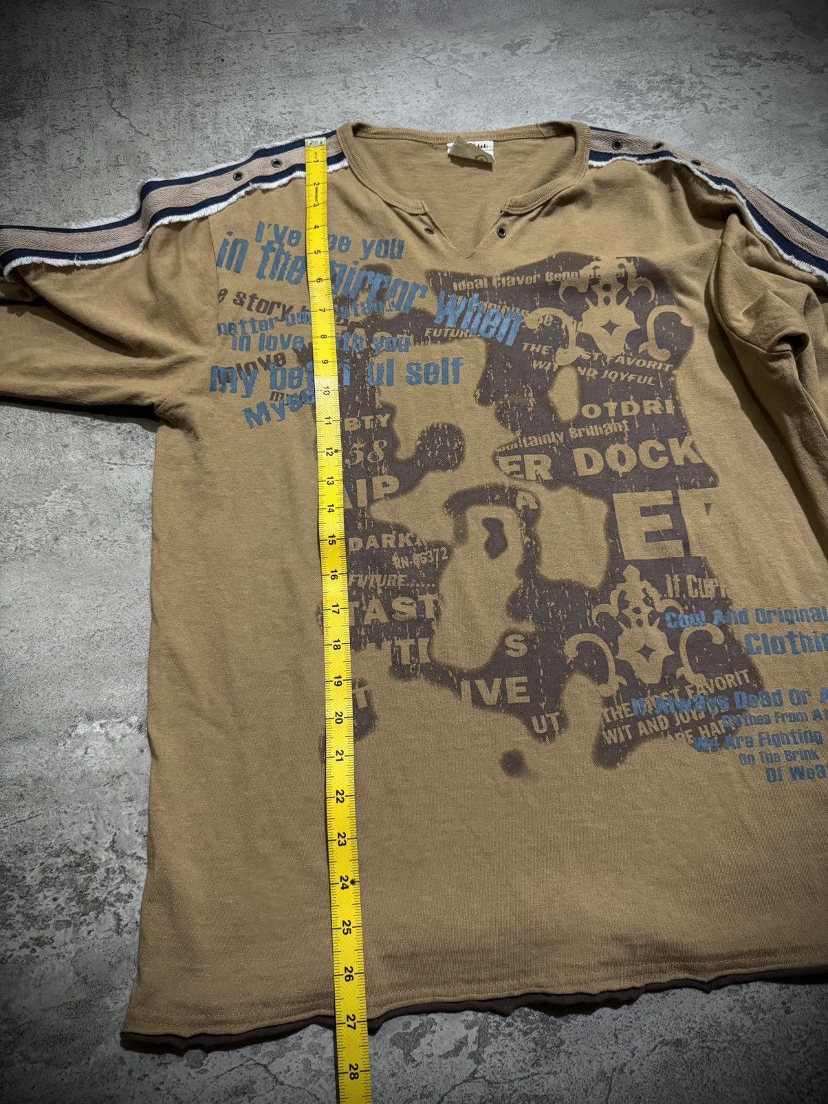 Hysteric Glamour Y2k Vintage jeans poem double layer longsleeve Size US M / EU 48-50 / 2 - 8 Thumbnail
