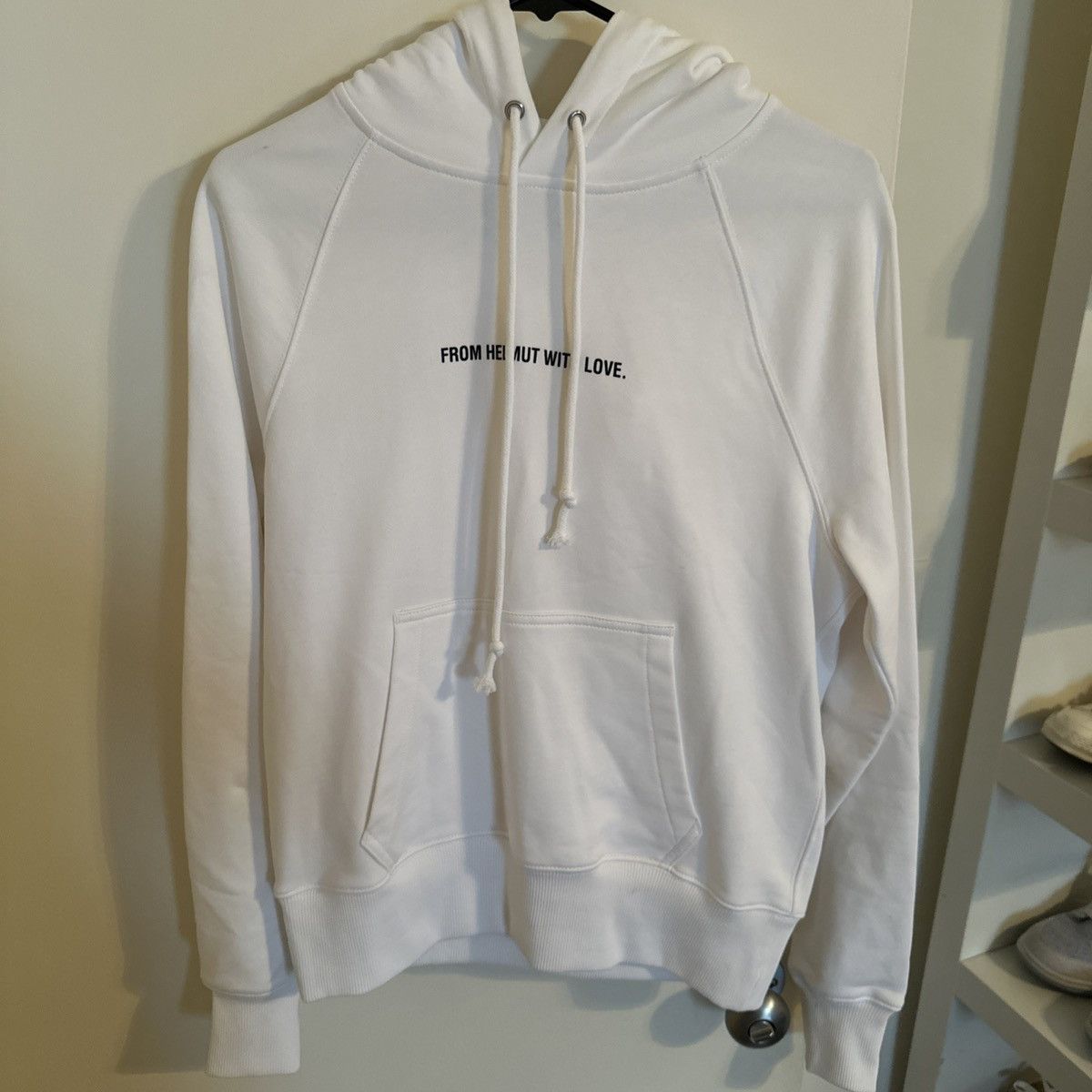 Helmut Lang Helmut Lang White Pull Over Hoodie Size Small Size US S / EU 44-46 / 1 - 1 Thumbnail
