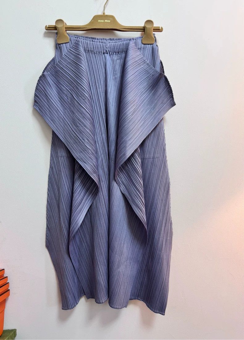 Issey Miyake Issey Miyake Purple pleated kelp warehouse Size 31" - 1 Thumbnail