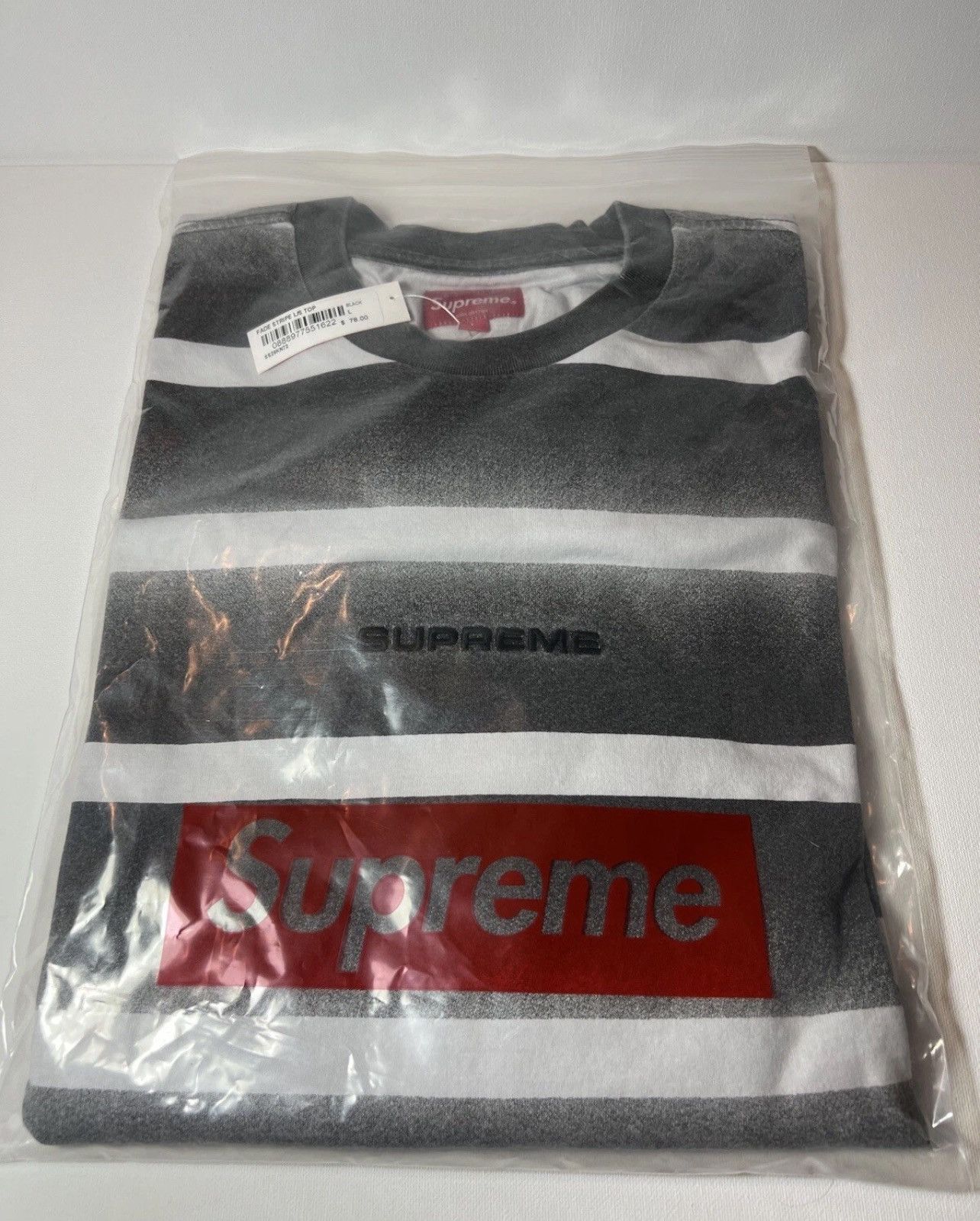 Supreme Supreme Fade Stripe Long Sleeve – Black – Men’s Large New Size US L / EU 52-54 / 3 - 2 Thumbnail