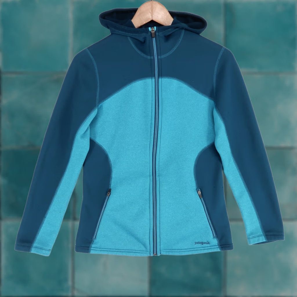 Patagonia Patagonia Capilene 4 Expedition Weight Hoodie Womens S Teal Blue Full Zip Size S / US 4 / IT 40 - 1 Thumbnail