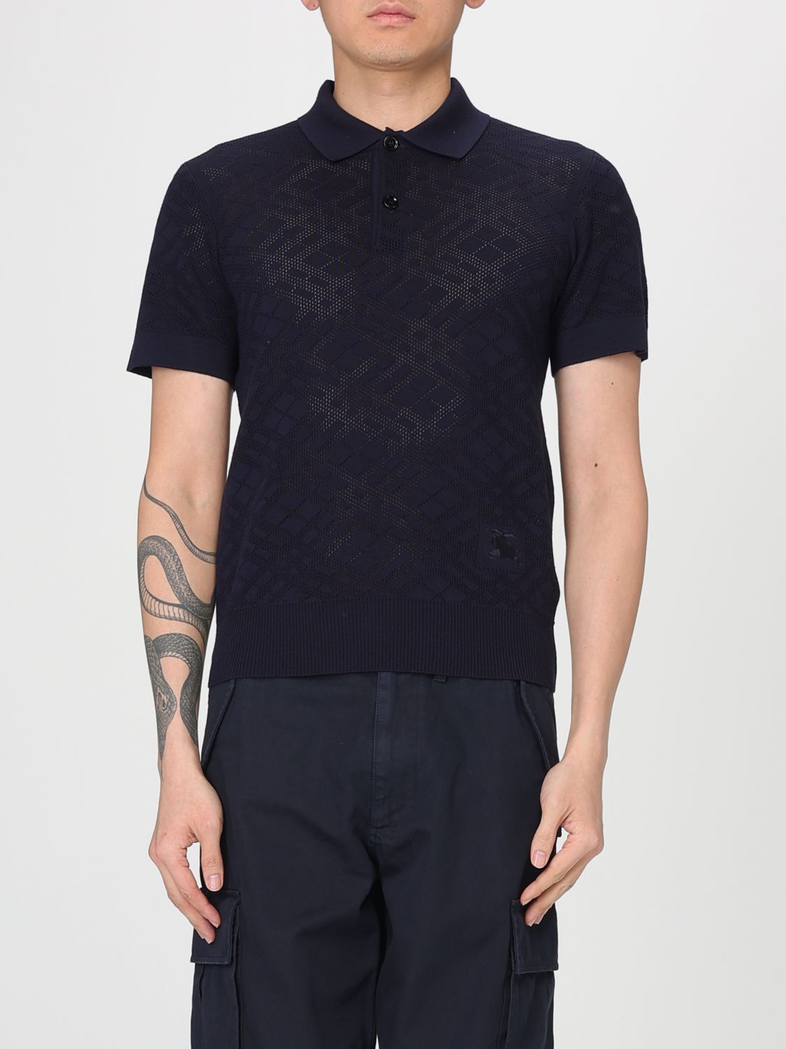 Burberry Burberry Polo Shirt Men Blue Size US S / EU 44-46 / 1 - 1 Thumbnail