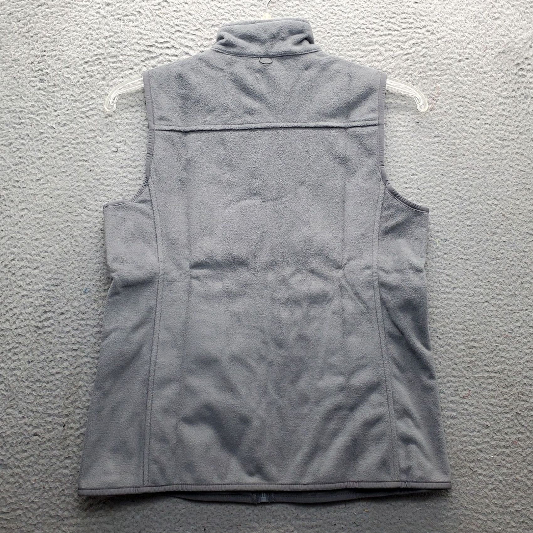 Lands' End Lands' End Marinac Vest Womens Small Gray Fleece Sleeveless Mock Neck Full Zip Shirt Womens S Gray Vest Size S / US 4 / IT 40 - 2 Thumbnail