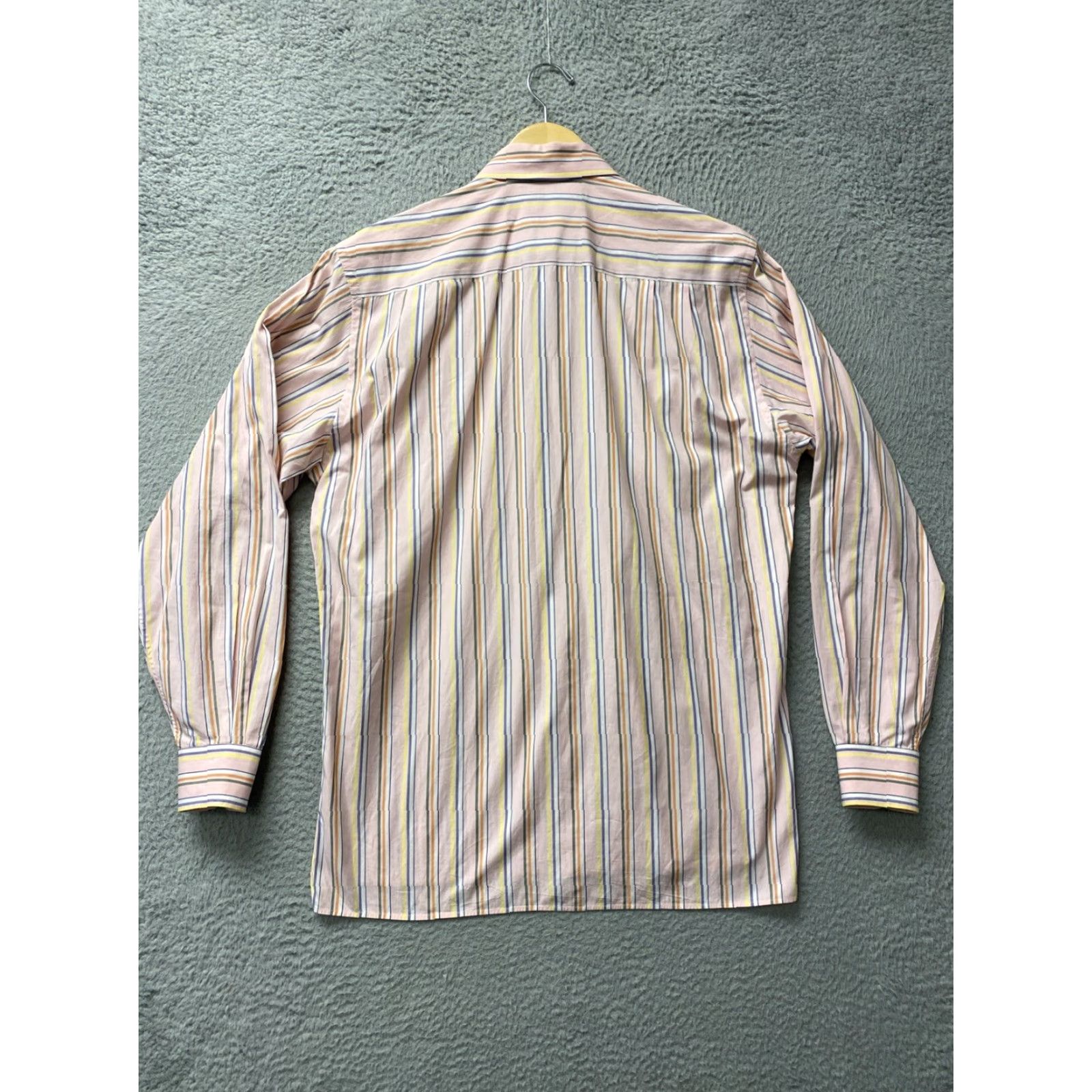 Ermenegildo Zegna VINTAGE Ermenegildo Zegna Men's Shirt size Small Pink Stripes Italy Long Sleeve Casual Formal 100% Cotton Size US S / EU 44-46 / 1 - 7 Thumbnail