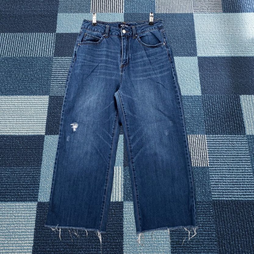 Vintage WAX JEAN Womens Jeans High Rise Cropped Straight Leg Medium Blue Denim Juniors 5/27 Size 27" / US 4 / IT 40 - 1 Thumbnail