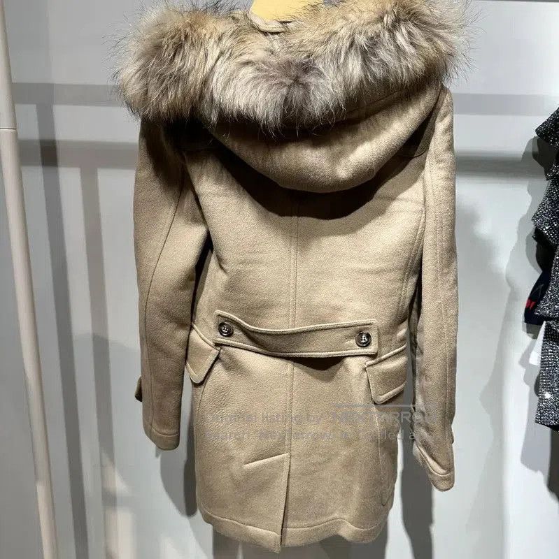 Burberry Burberry Khaki Wool Long Coat for Women. Size S / US 4 / IT 40 - 4 Thumbnail