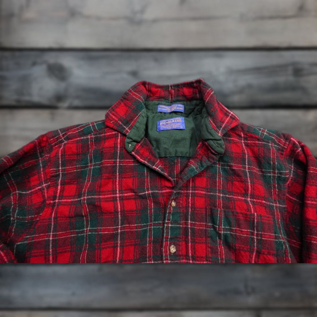 Pendleton Pendleton Shirt Mens Large Red Wool Plaid Flannel Button-Down Casual Workwear Denim-style? Size US L / EU 52-54 / 3 - 1 Thumbnail