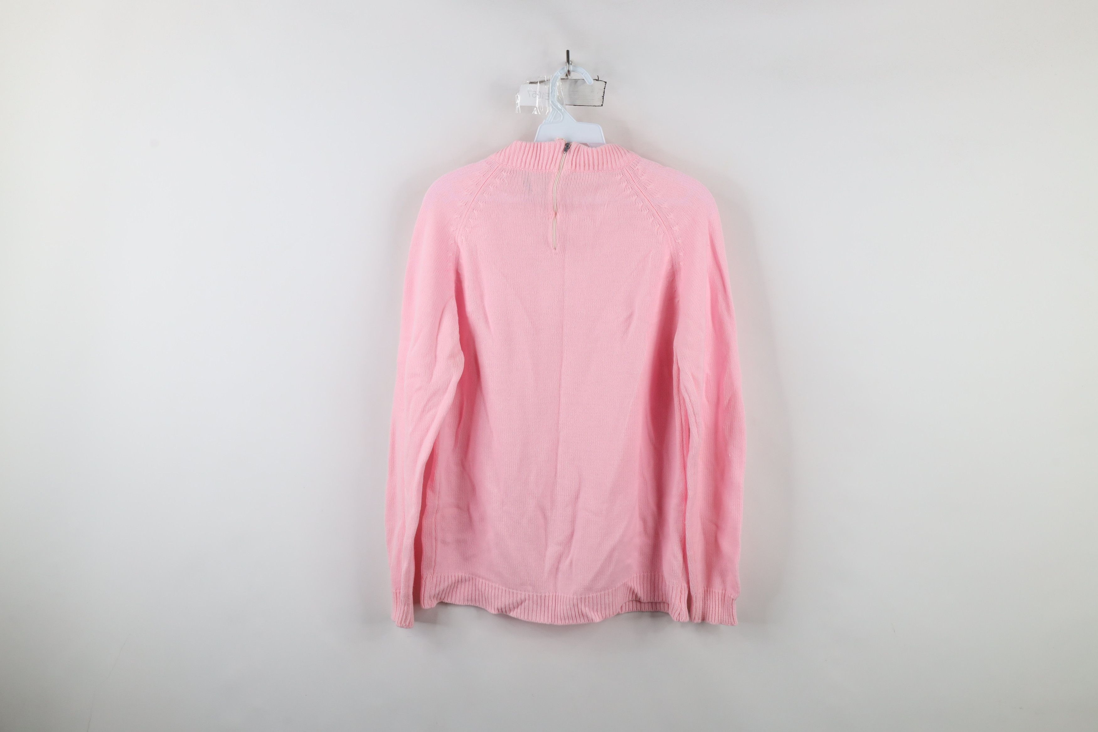 Vintage Vintage 70s Streetwear Ribbed Knit Back Zip Sweater Pink Size S / US 4 / IT 40 - 12 Thumbnail