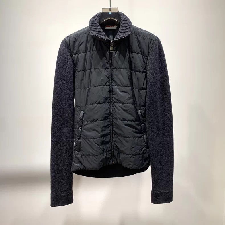 Prada Prada Classic Knit Panel Jacket - dmc Size US L / EU 52-54 / 3 - 1 Thumbnail