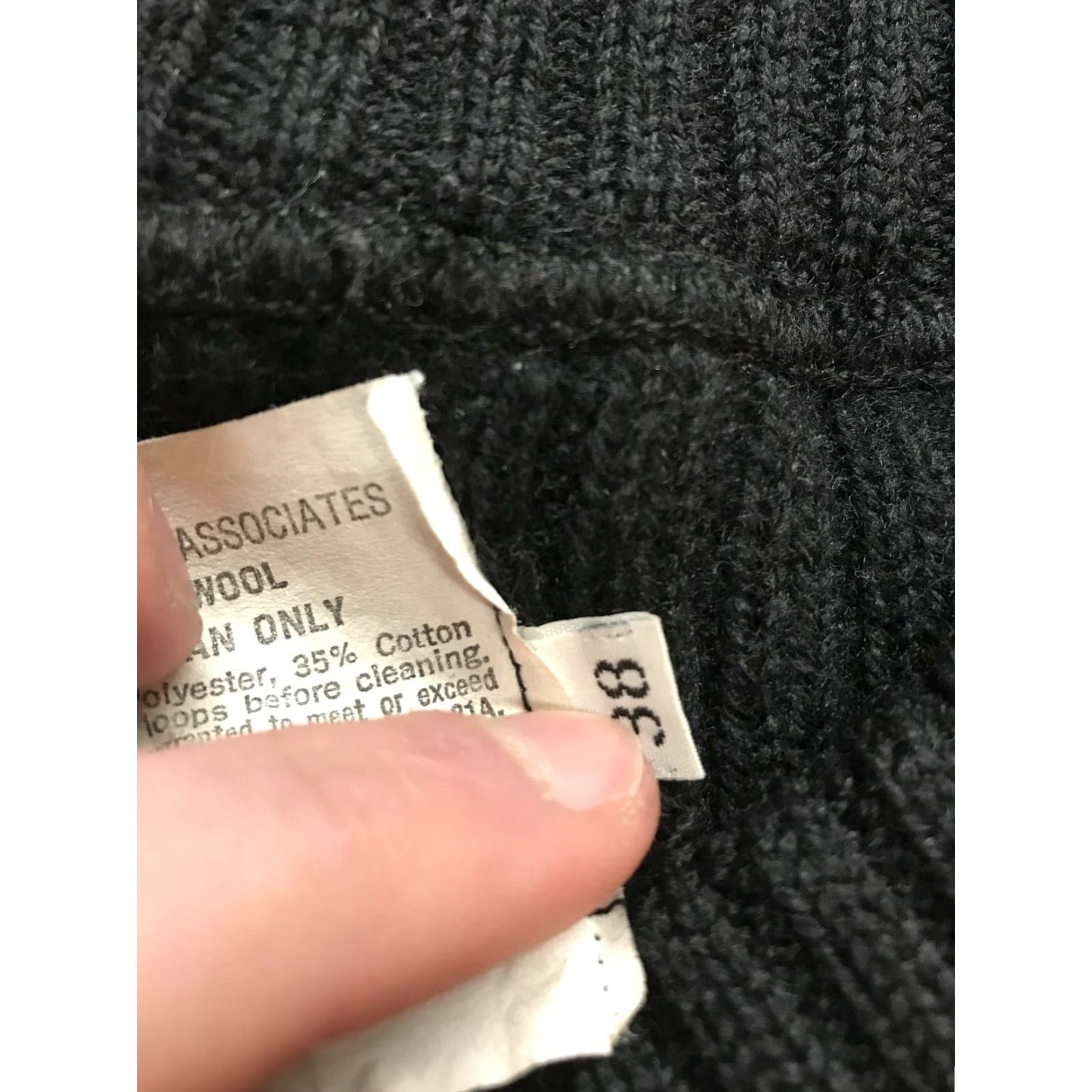 Vintage VINTAGE Jack Young Associates Military Sweater 100% Wool Size 38 Black Mens Pullover Rib Knit WWII Mili tary Theme Size US M / EU 48-50 / 2 - 3 Thumbnail