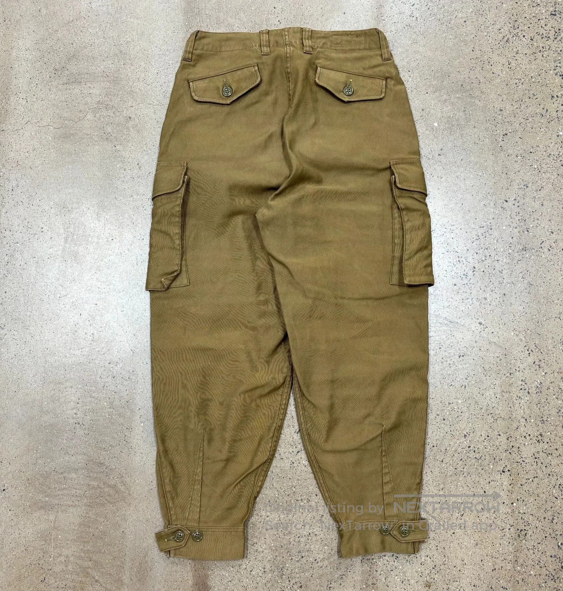 Freewheelers ground crew trousers in classic khaki color. Size US 30 / EU 46 - 3 Thumbnail