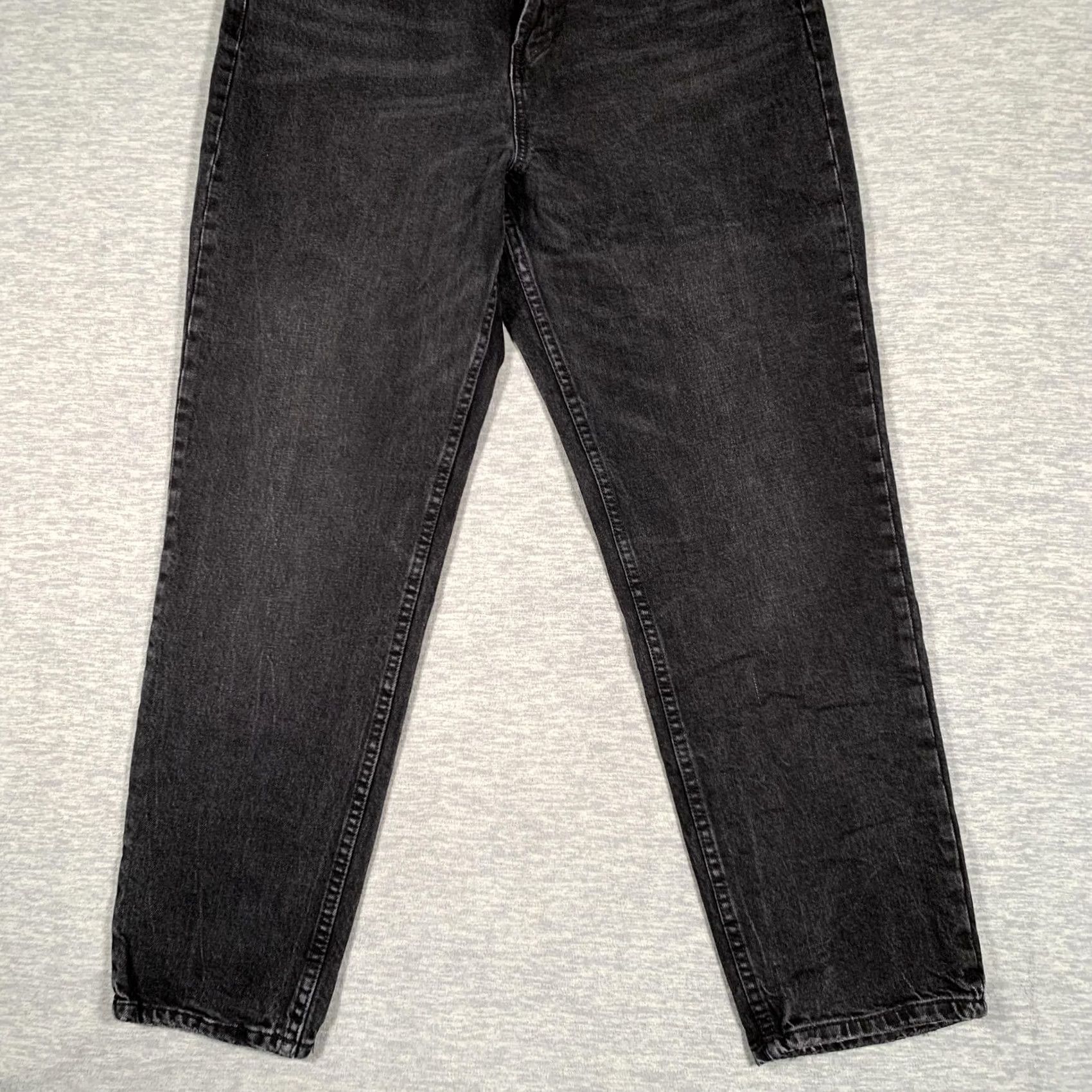Zara Zara Jeans Womens 12 Gray High Rise Tapered Leg Charcoal Wash Stretch Denim Jeans Size 34" / US 12 / IT 48 - 3 Thumbnail
