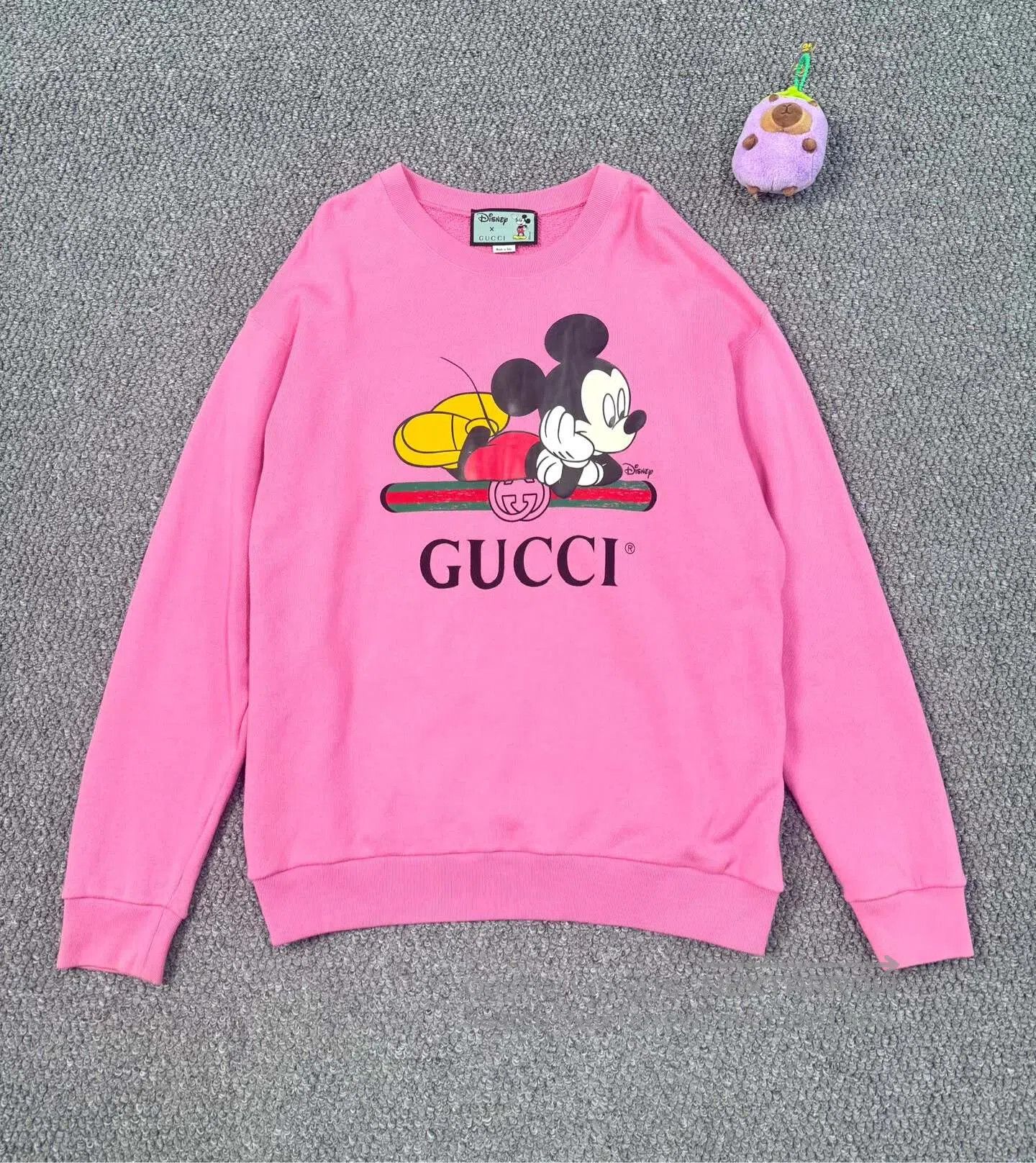Gucci Guicci Pink Mickey Mouse Printed Logo Long Sleeve Sweatshi Size US M / EU 48-50 / 2 - 1 Thumbnail